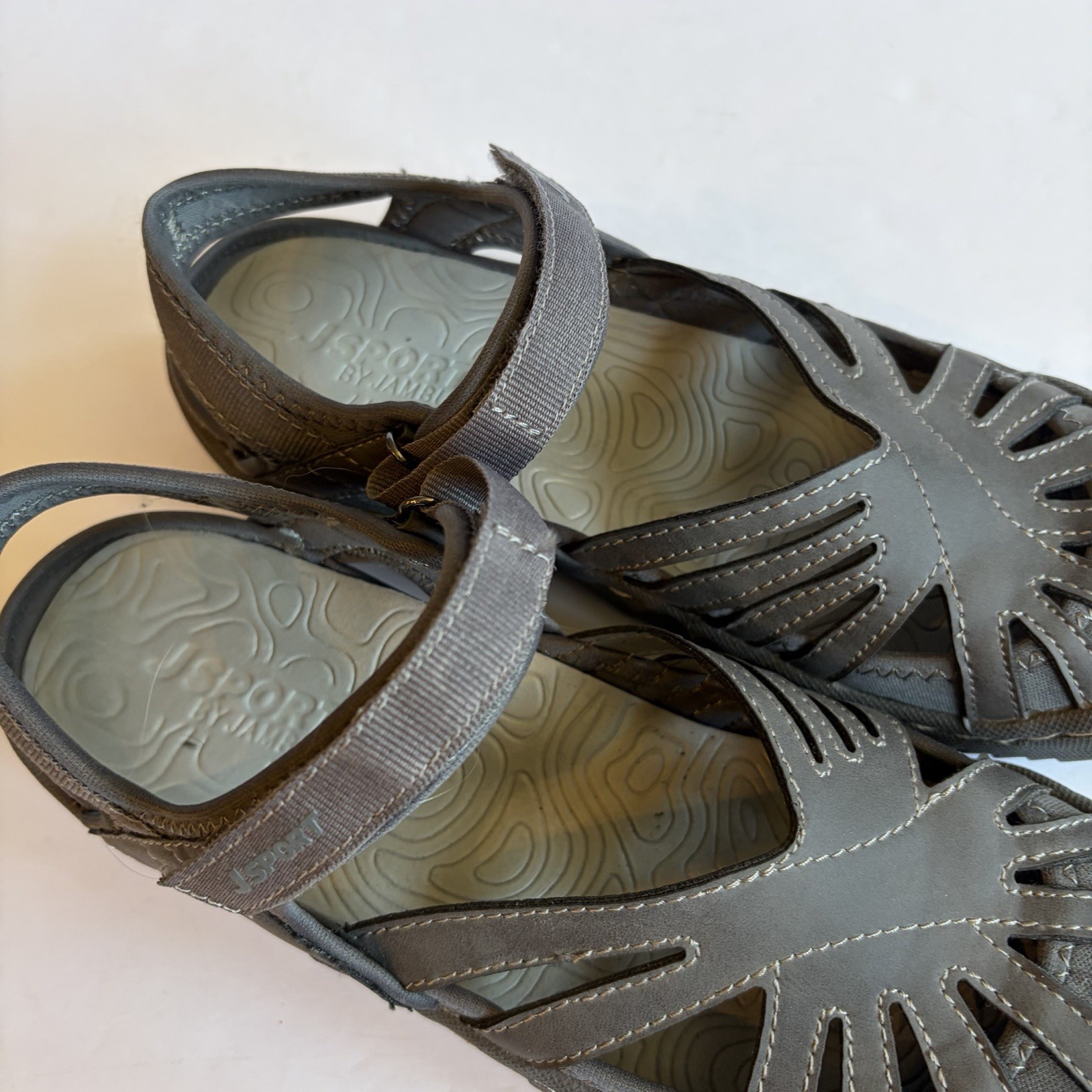 Jambu JSport POPPY Grey Sport Sandals New Womens Shoes, Size 7.5