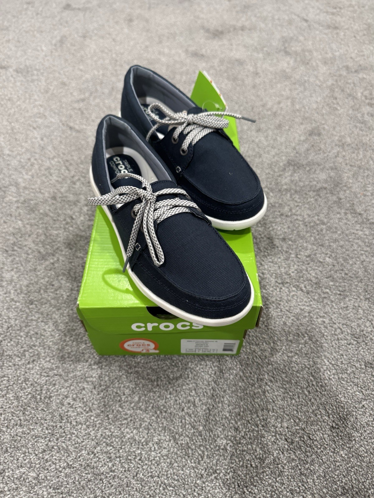 NWT Women’s CROCS Walt II Canvas Skimmer Shoes Size 8 Standard Fit