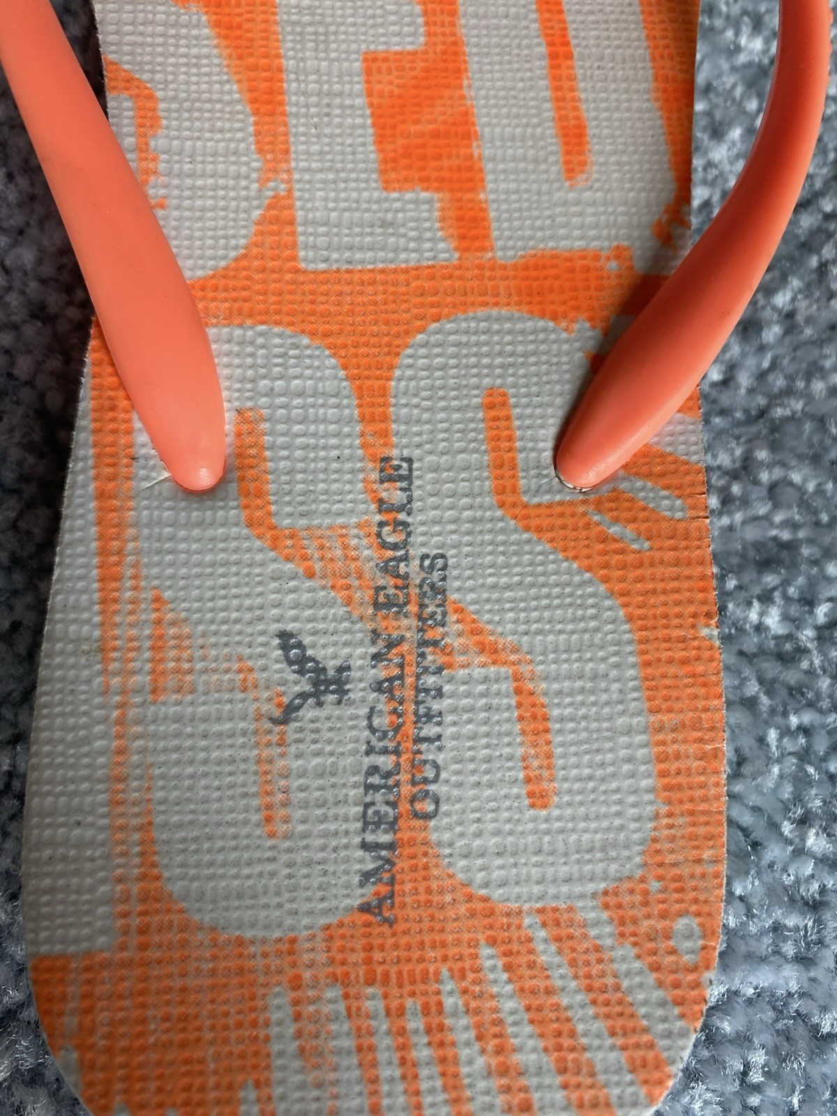American Eagle Outfitters Flip Flops Sandals Neon Orange S-6-7