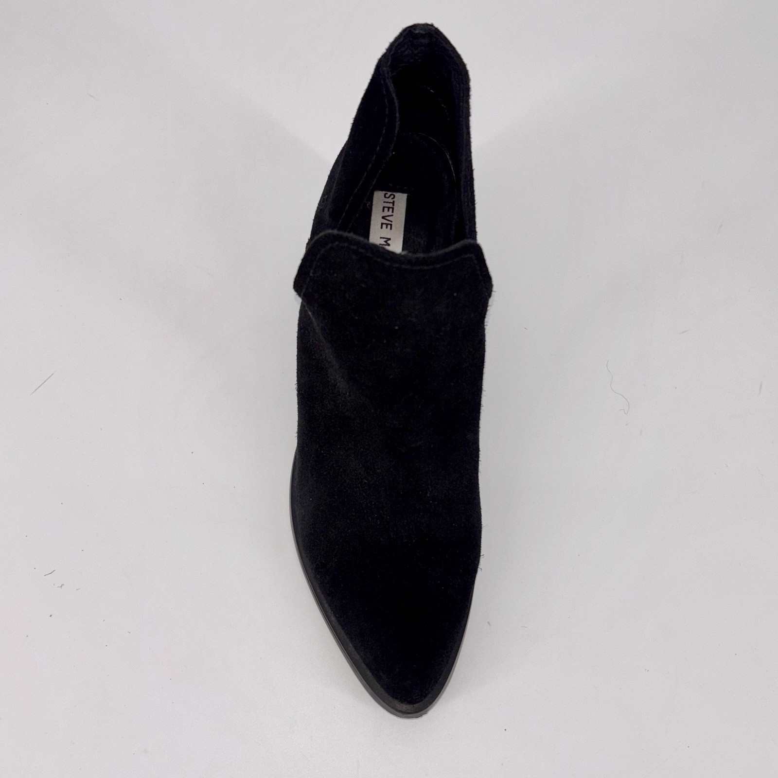 Steve Madden Prezzie Boots Booties Shooties 9.5 Black Suede Cut Outs Boho Artsy
