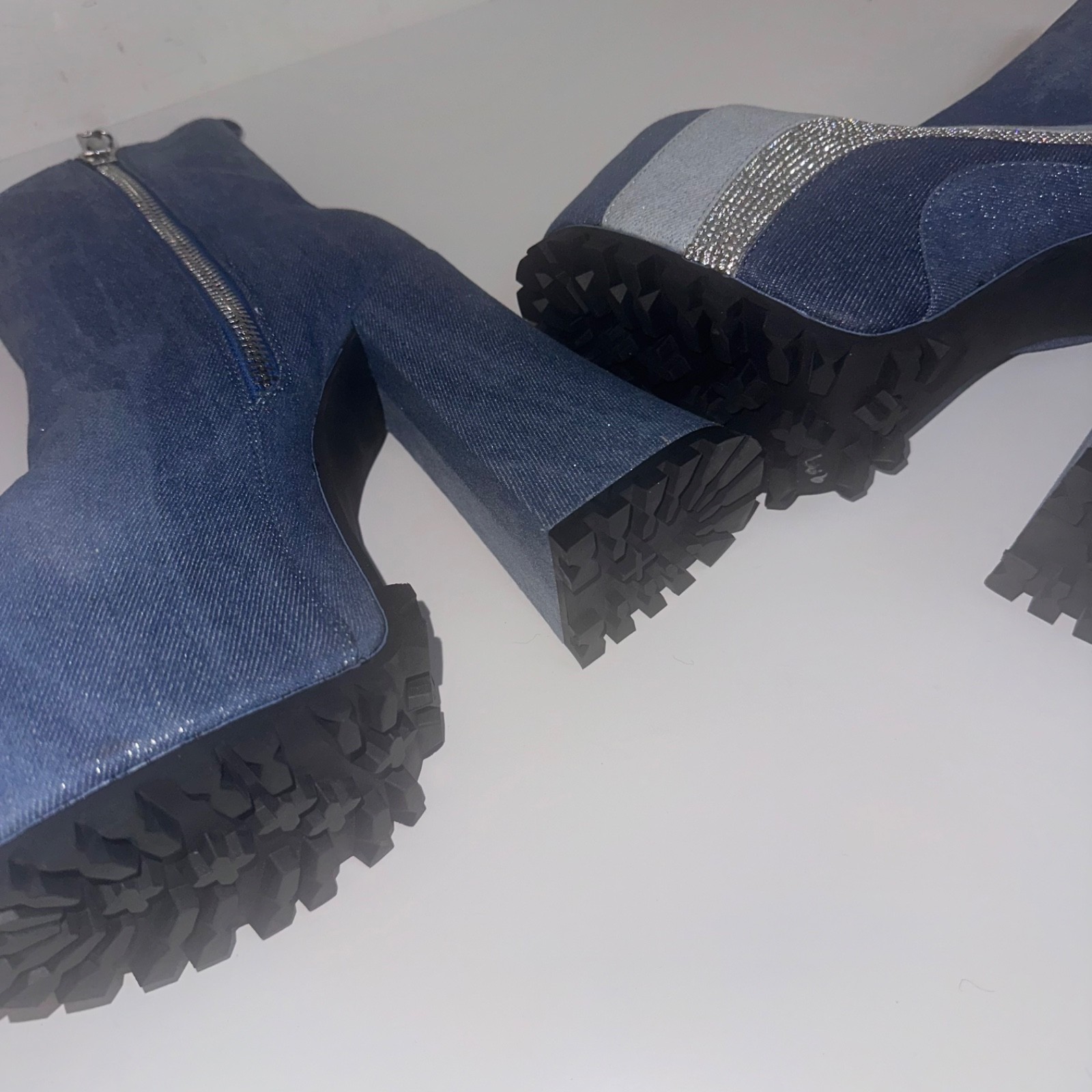 dolls kill x bratz denim platform boots