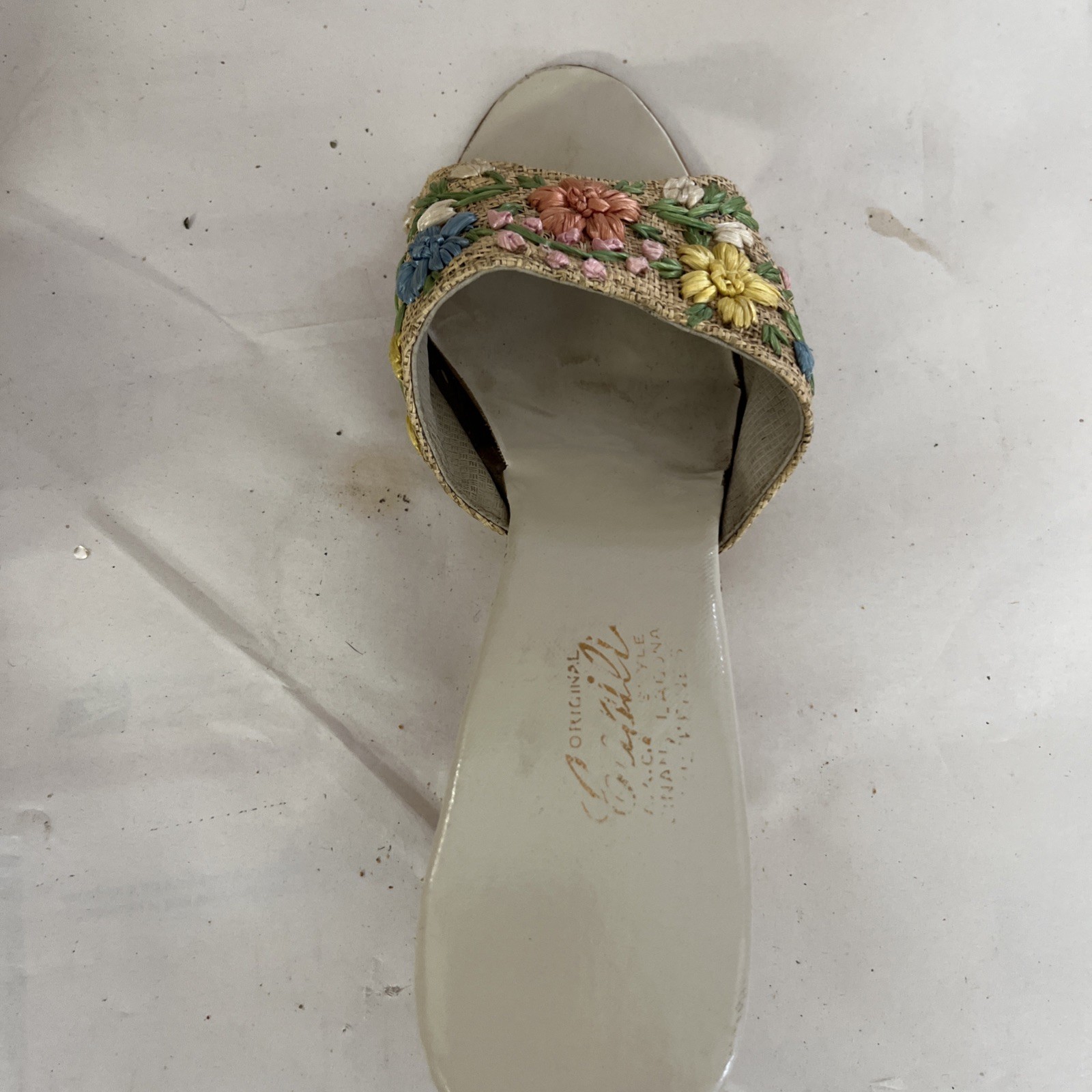 Vintage Capili Original Floral Mule Sandals. Philippines