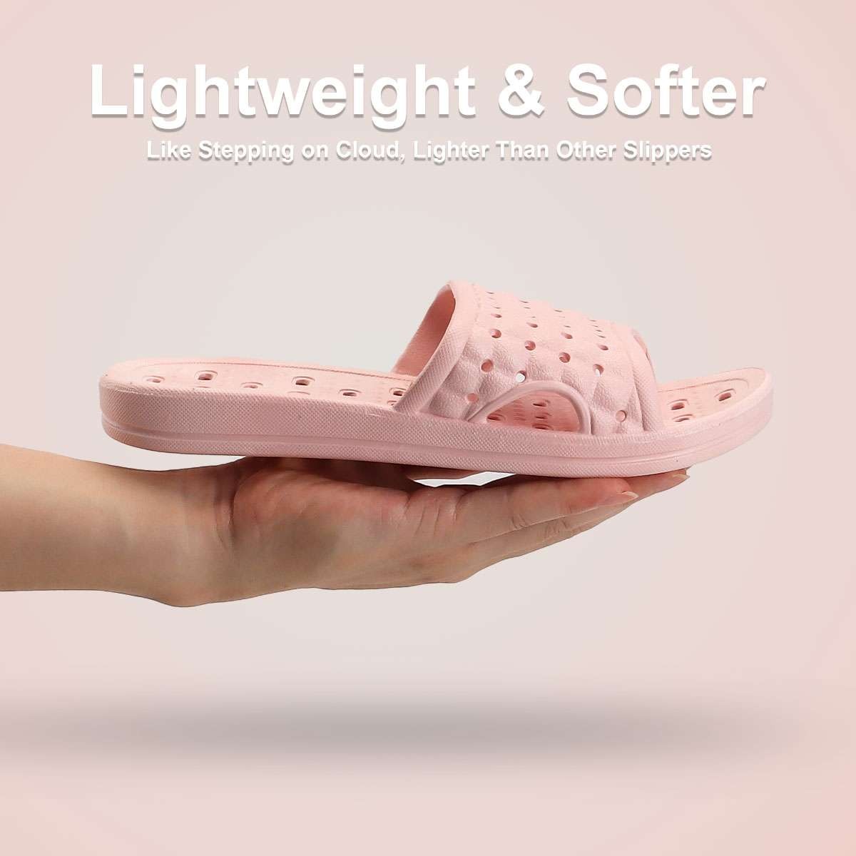 Mens Women Shower Shoes Quick Dry Non-Slip Bathroom Slippers Dorm Home Slides US