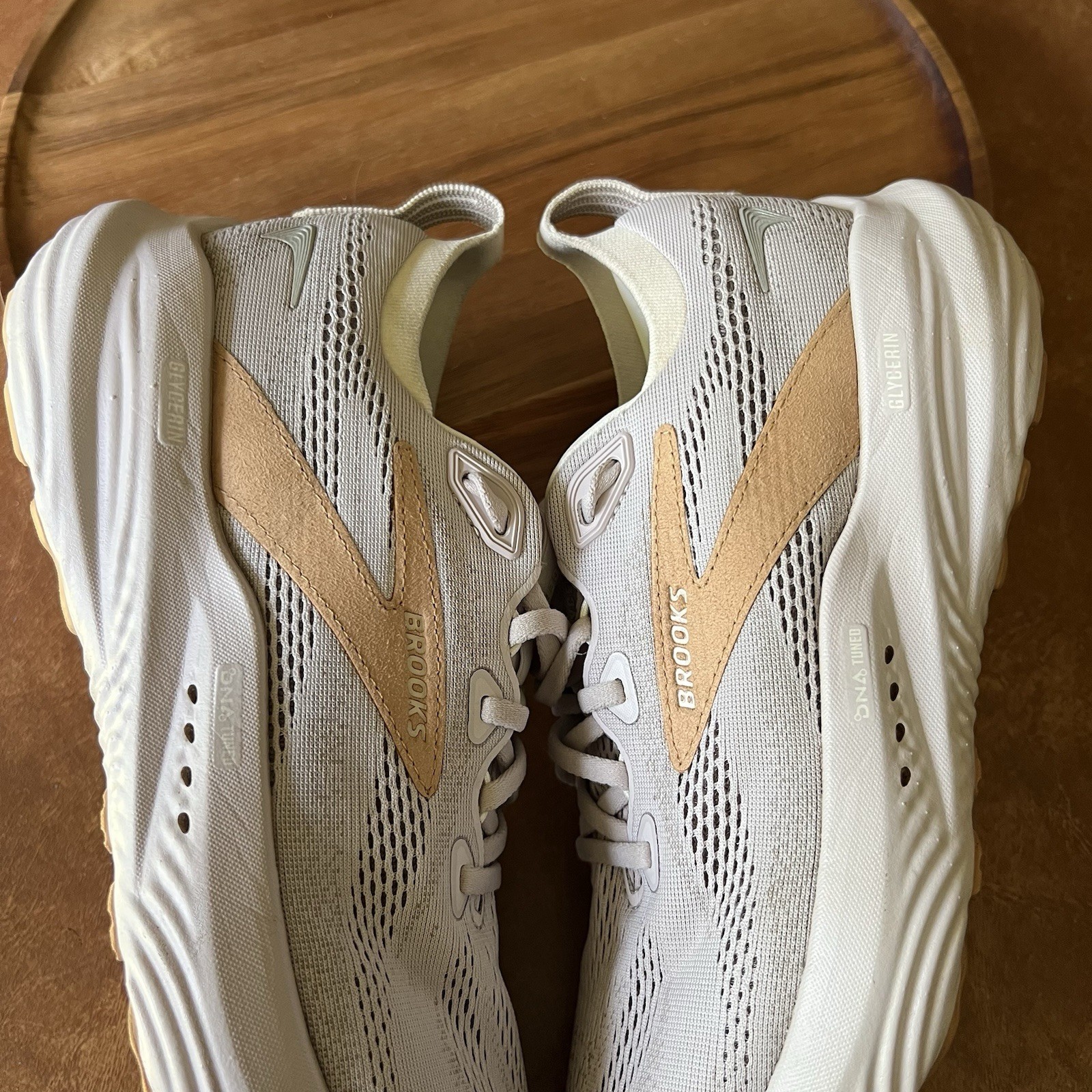 Brooks Glycerin 22 Womens 9 Mushroom Orange Running Walking Shoes Sneakers
