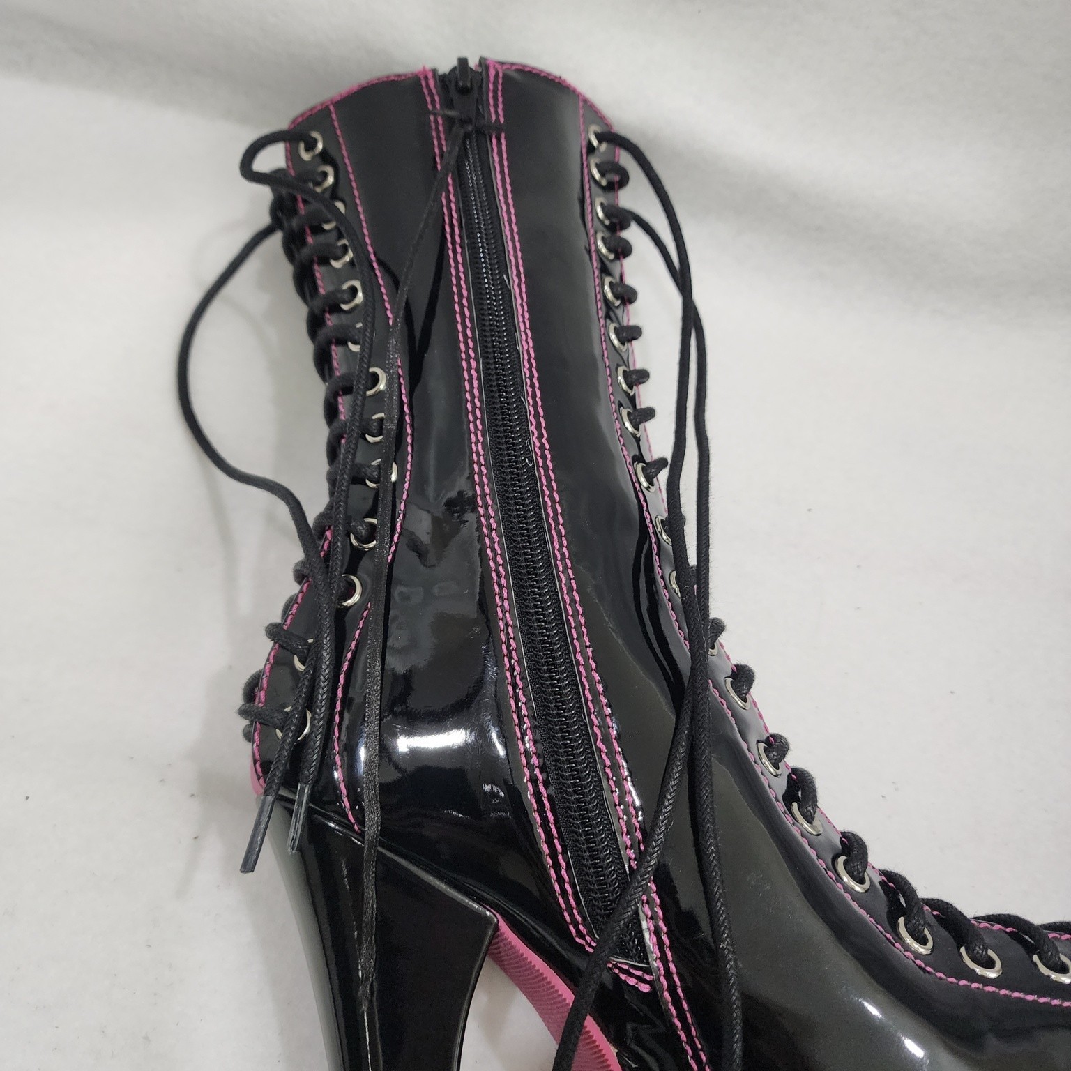 Dolls Kill x Hustler Star Behavior Womens 6 M Platform Black Pink Stiletto Boots