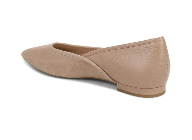 Vionic’s Gracia Ballet Flat, Desert Sand Suede