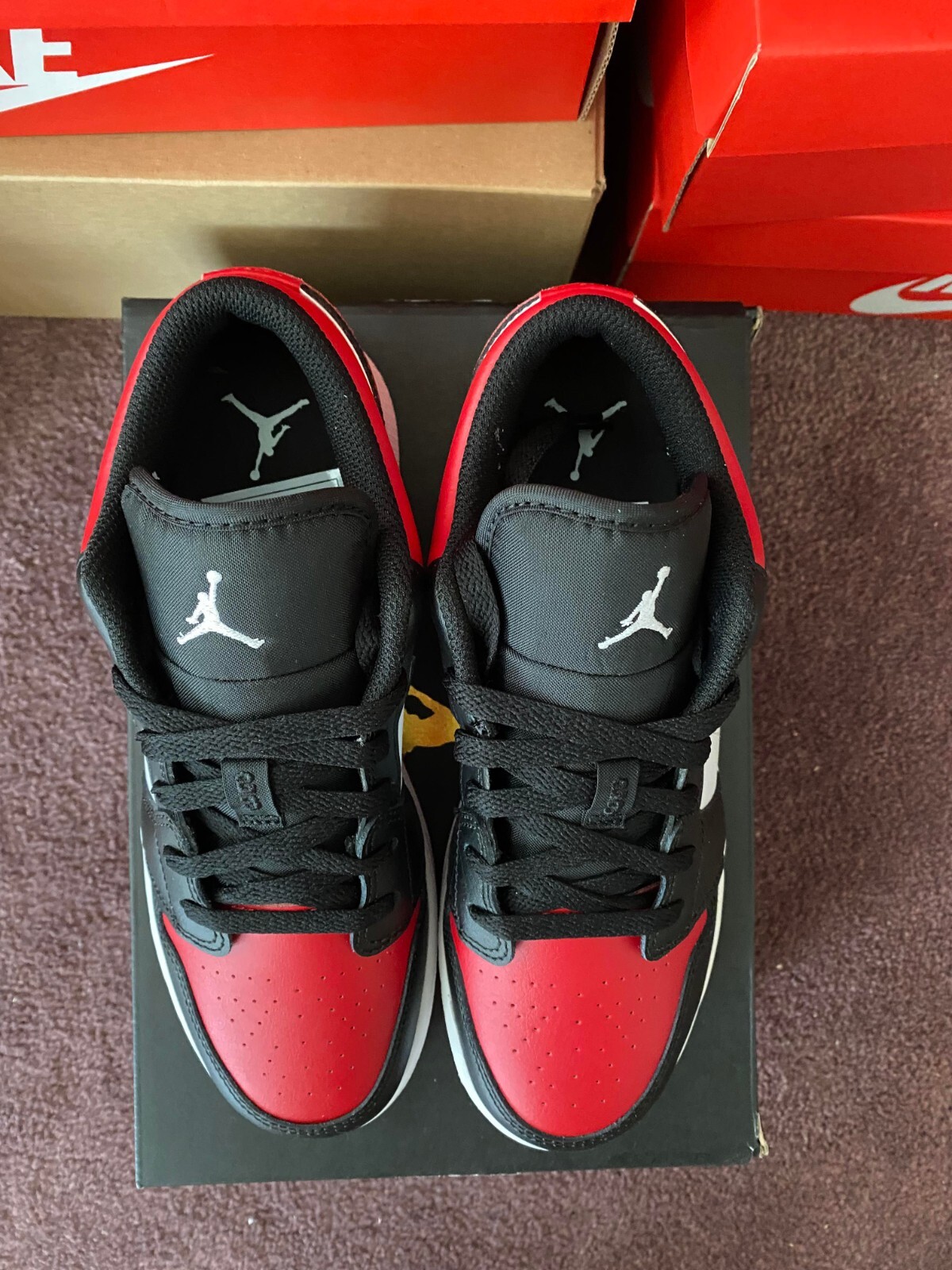 US 6Y / 7Y – Nike Air Jordan 1 Low (GS) «Bred Toe» (553560-612) Brand New