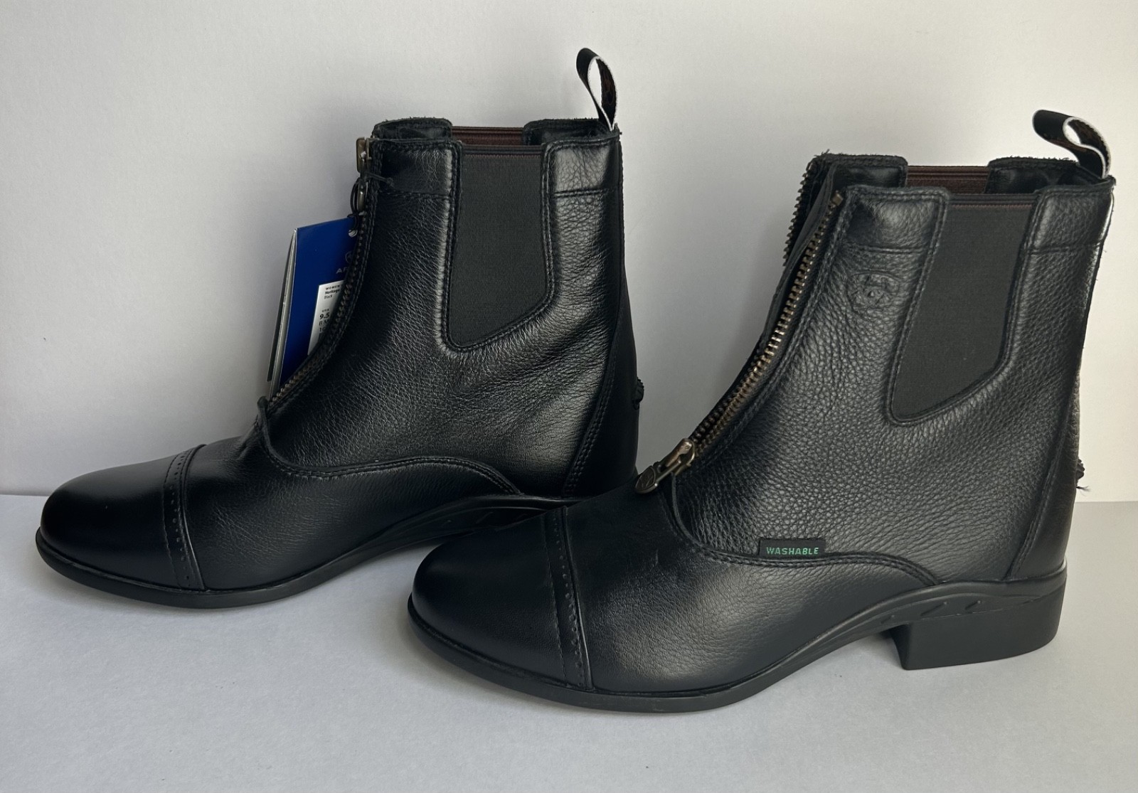 NWT Ariat Women’s Heritage Breeze Zip Paddock Boots Black Leather 9.5