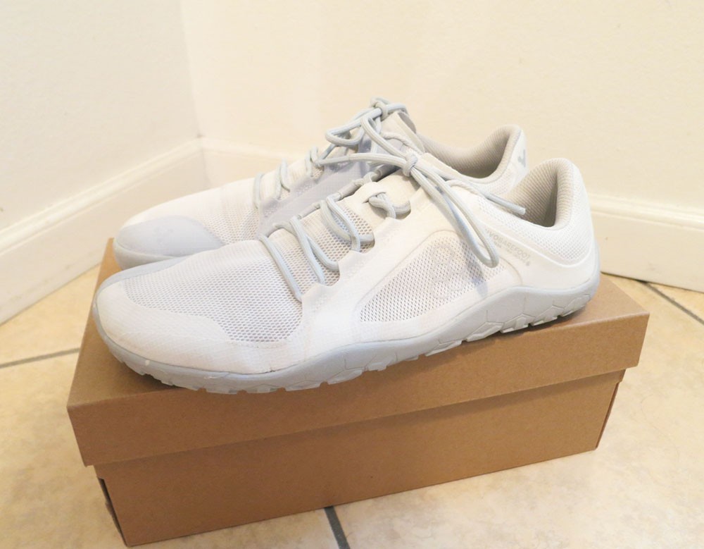 Vivobarefoot Primus Trail FG 3.5 Barefoot Shoes 43 L, Mens 9.5, Womens 11 White