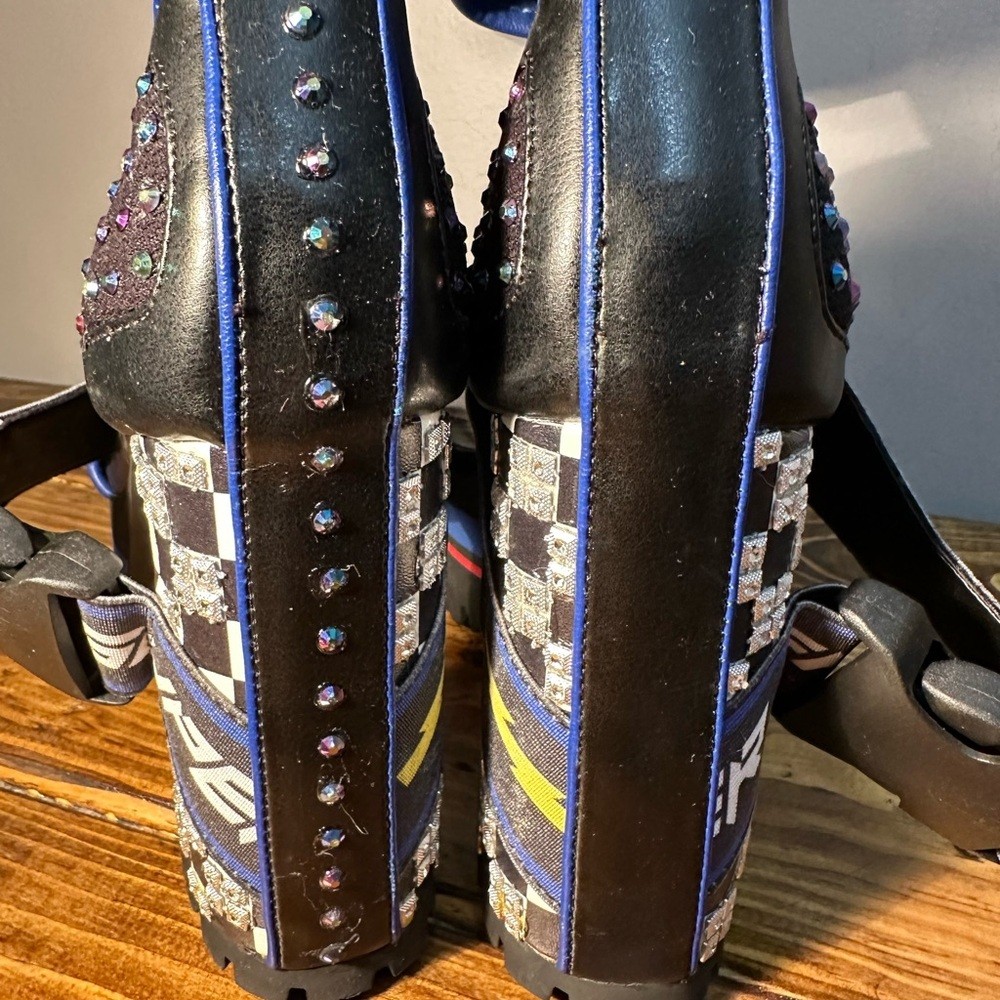 DOLLSKILL FINISH FIRST MOTO HEELS 7M