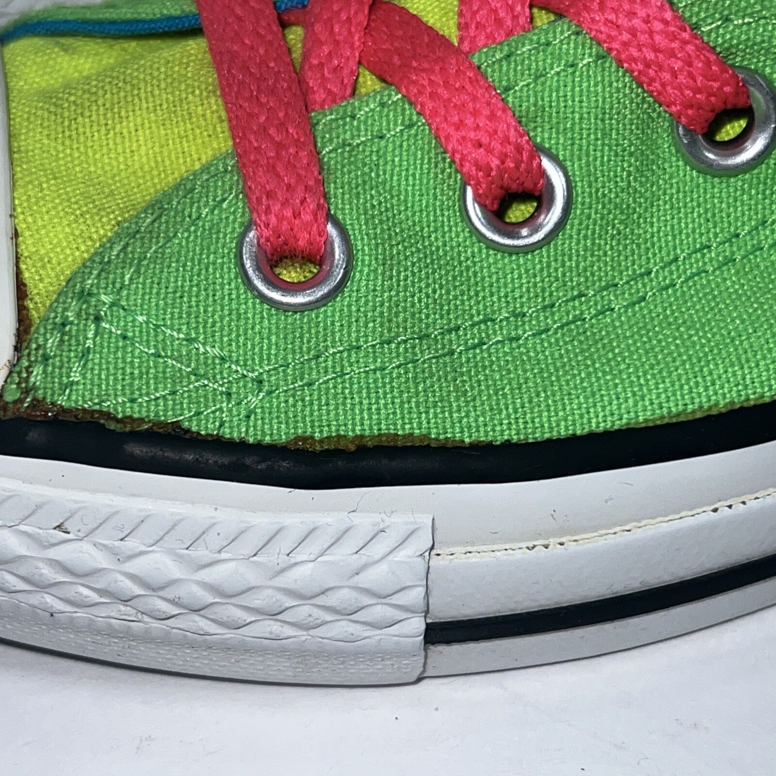Converse All Star Green Yellow Aqua Mens 4 Womens 6 Running Sneaker Shoe Walk