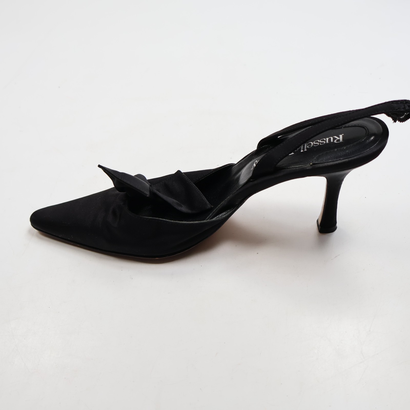 Russell & Bromley London Bond Street Black Suede & Leather Pumps Heels Size 9 40