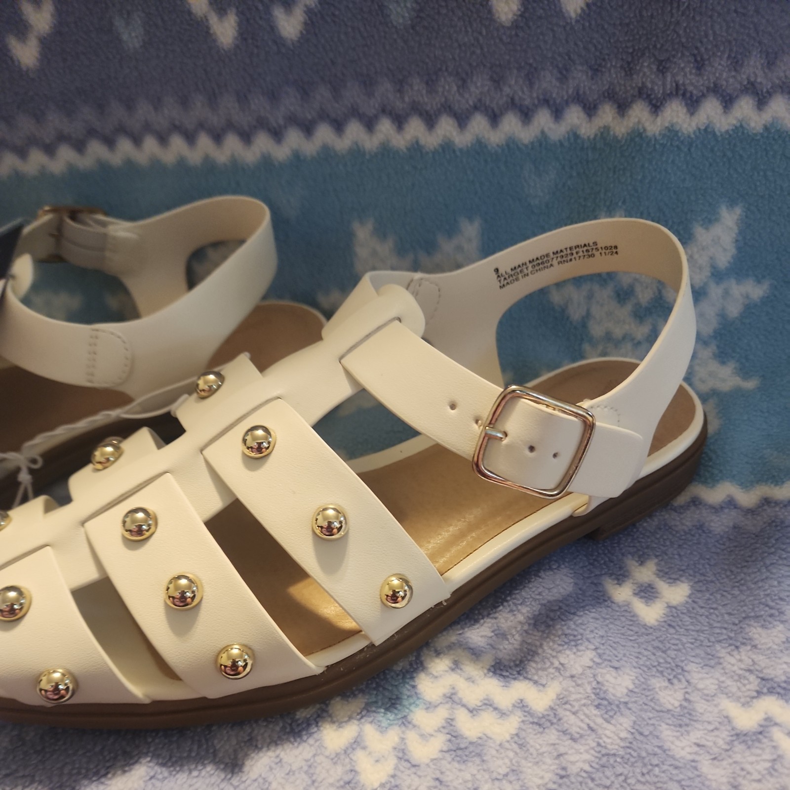 Women Winnie Wide Width Studded Fisherman summer Sandals – Universal Thread NWT