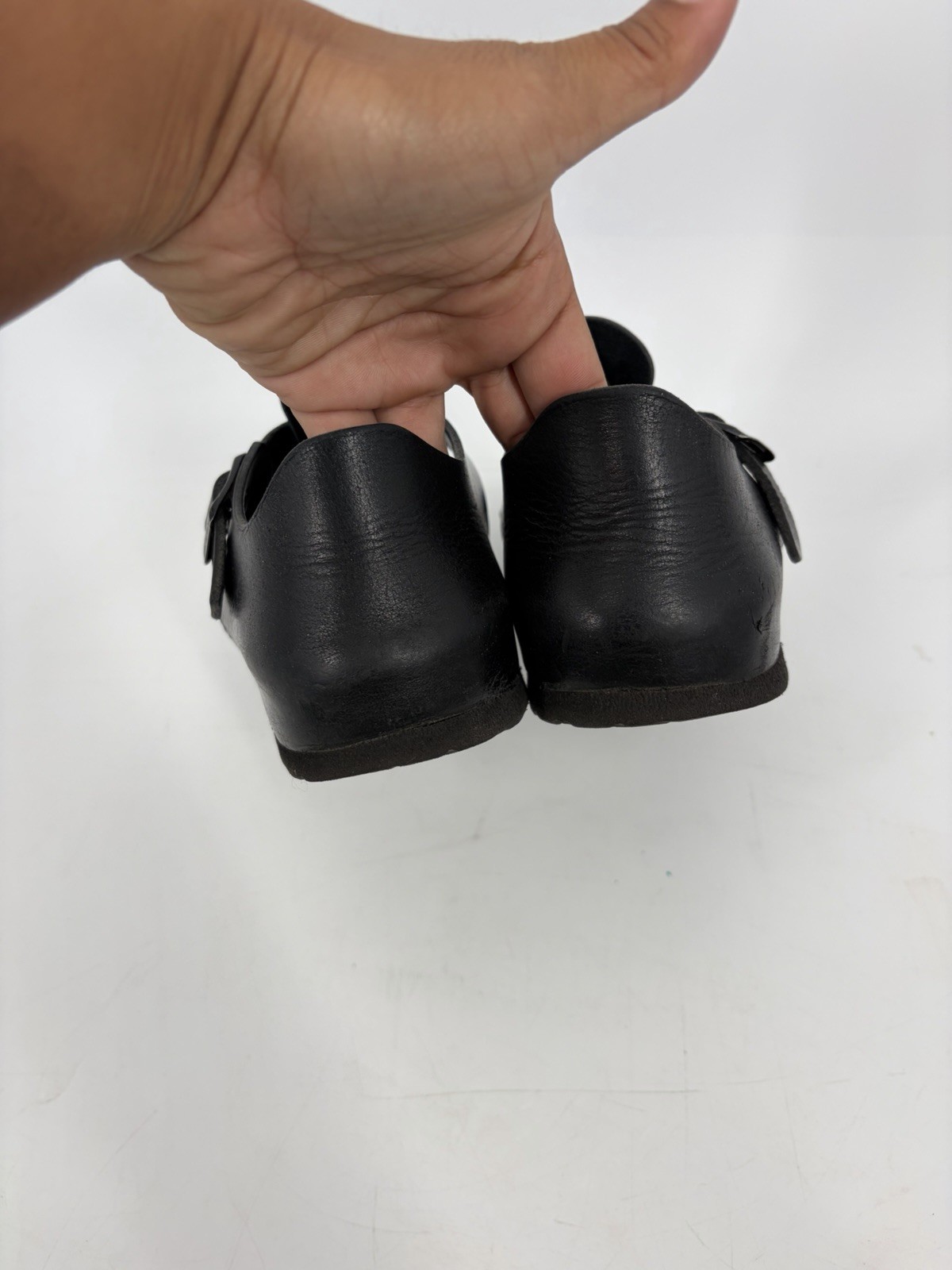 Rare Birkenstock Paris Black Leather Shoes T Strap Mary Janes EU 37 US 6 6.5