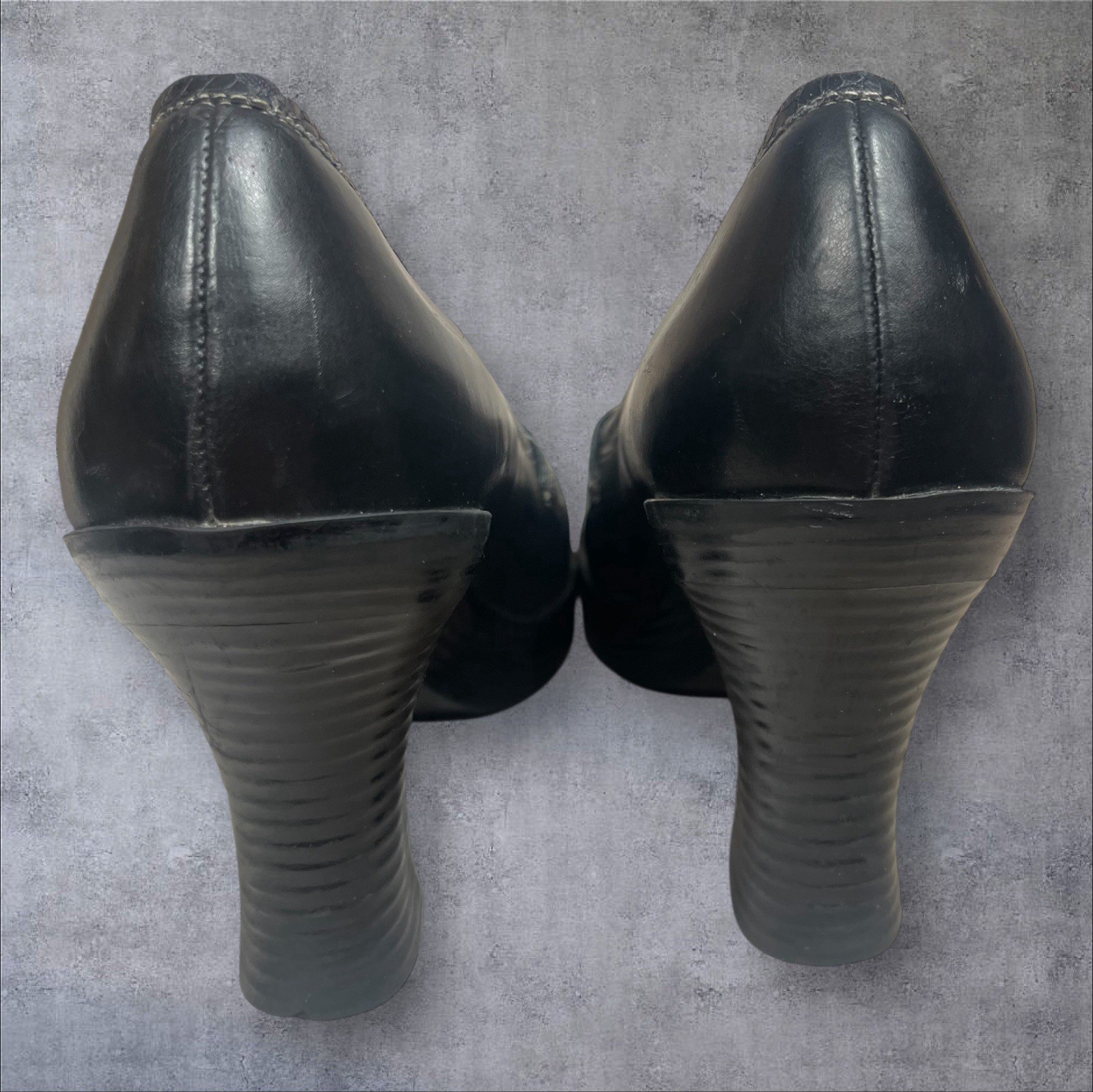 VTG Y2K l.e.i Chunky Platform Shoes Womens 8.5 Office Siren Dark Academia Retro