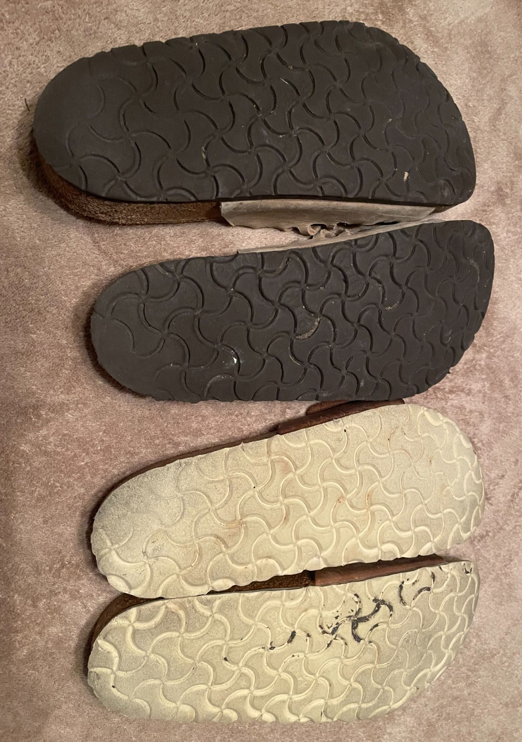 BIRKENSTOCK MADRID BIG BUCKLE & GRANADA SANDALS BROWN 2 PR. SIZE 39