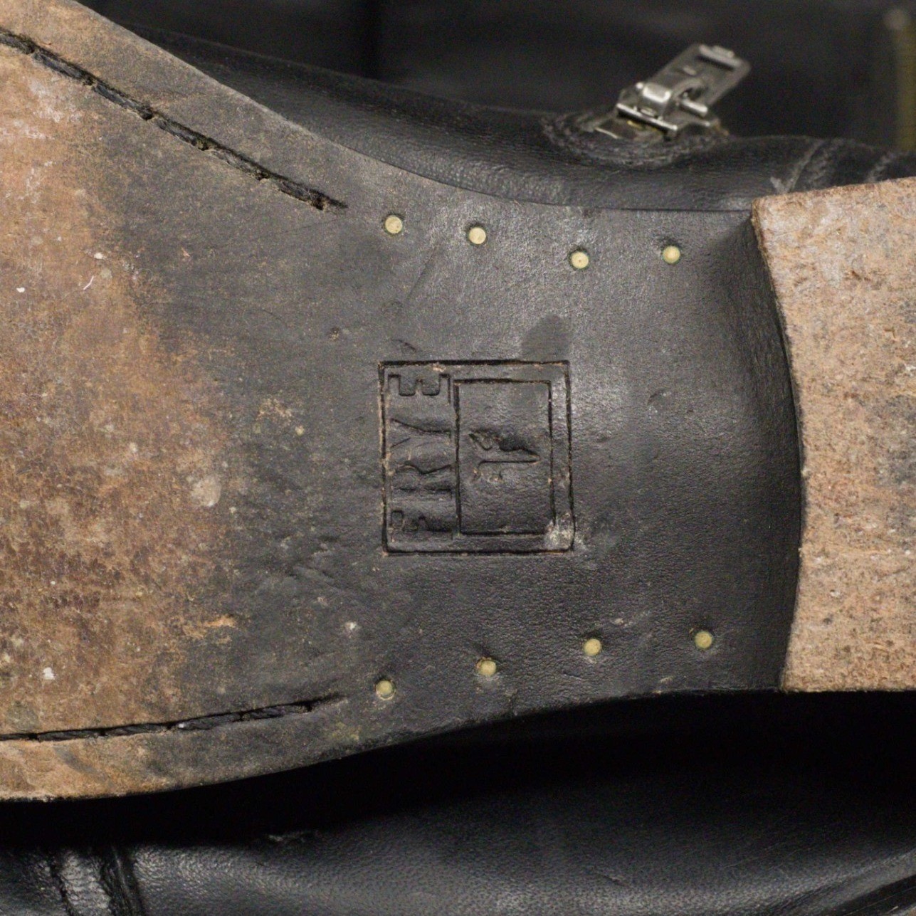 FRYE Melissa Over The Knee Leather Riding Boots Preppy Heritage Black Sz 6