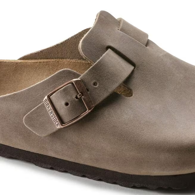 Birkenstock Boston Tobacco Brown Oiled Leather Clog Shoes Narrow/Wide EU 37-45