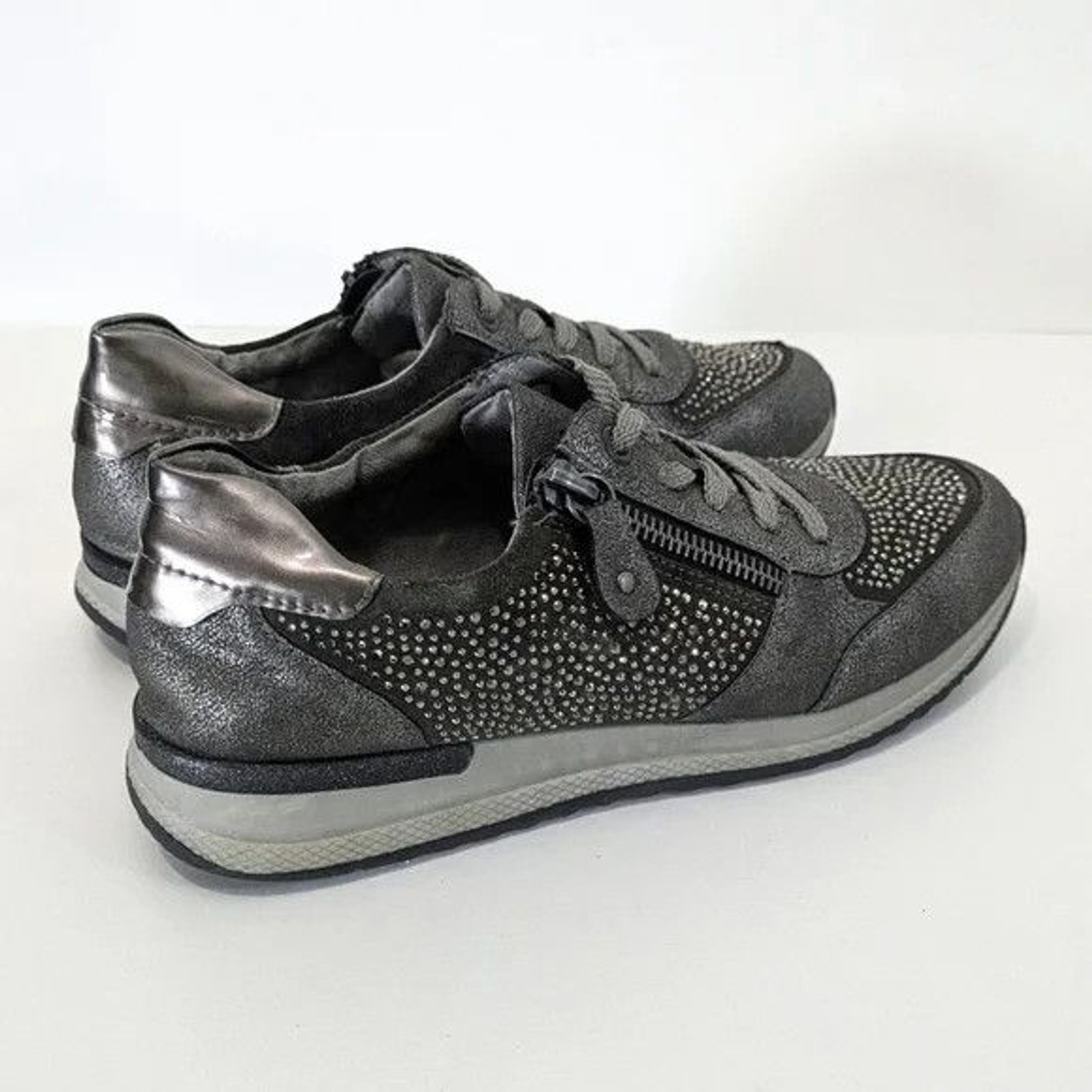 Remonte Soft Rhinestone Metallic Soraya Sneakers – Size EU 37 / US 6 – 6.5 Women