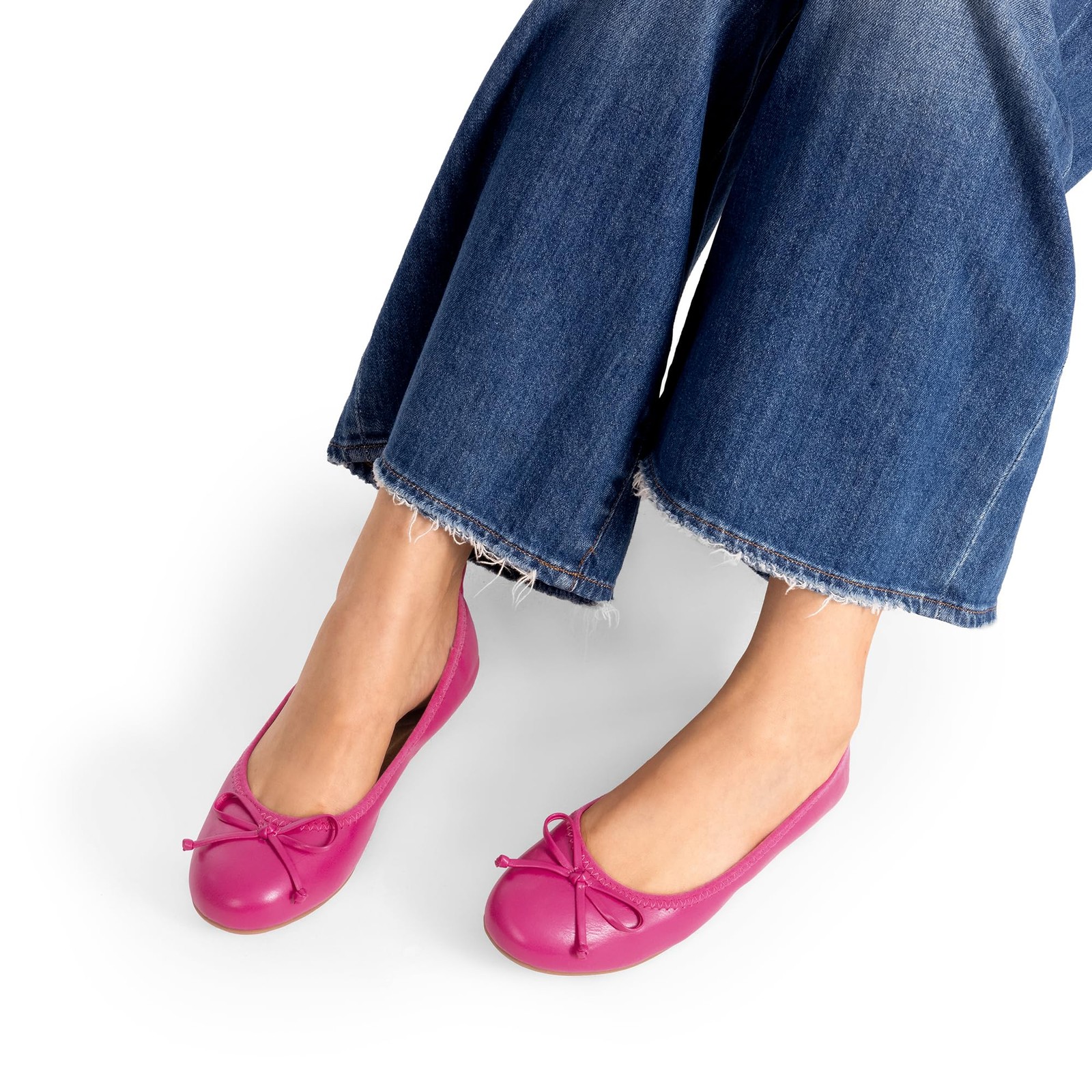 Women’s Flats, Foldable Ballet Flats for Women, Bowknot Round Toe Comfort Lig…