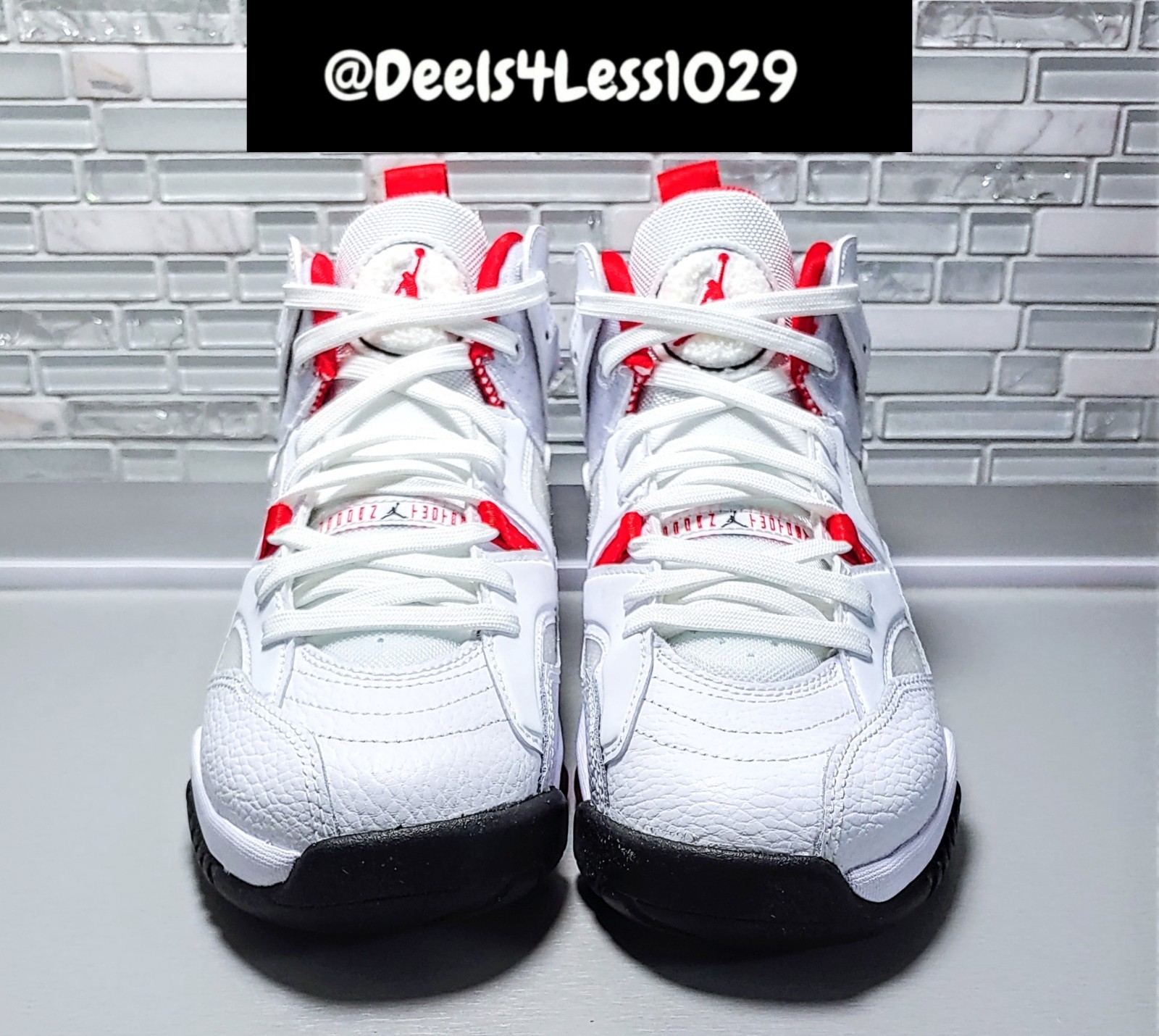Jordan Jumpman Two Trey Womens Size 7/Kids 5.5Y White Red Black DQ8431-160
