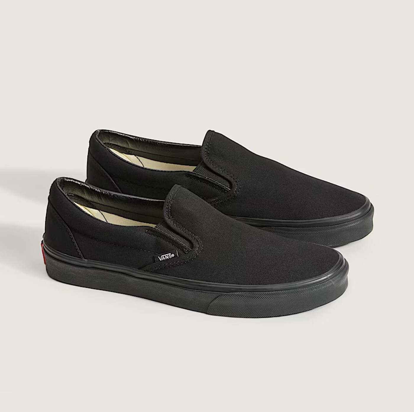 Vans Classic Slip On All Black Unisex Sneakers Canvas Shoes New