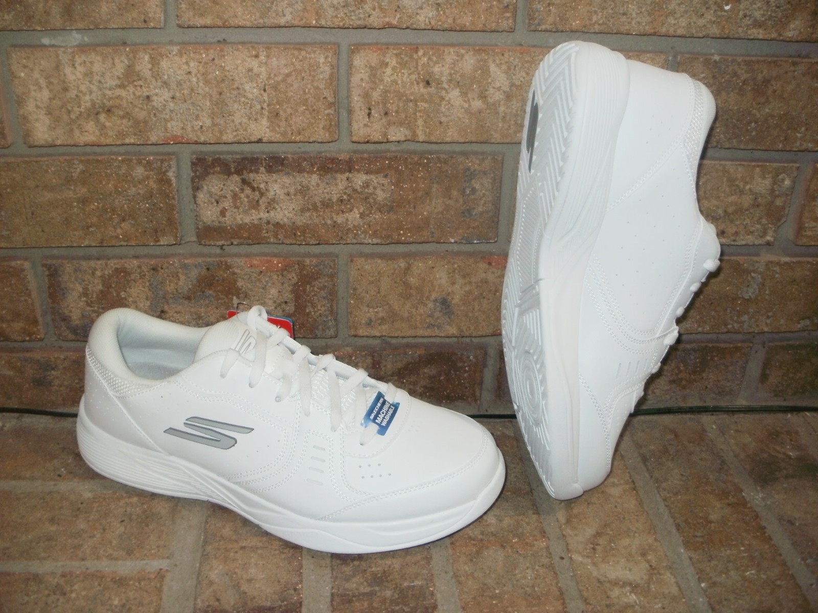 New Skechers Viper Court Smash Lady’s Pickleball Shoe/172072 Gray-Blue/MSRP $79