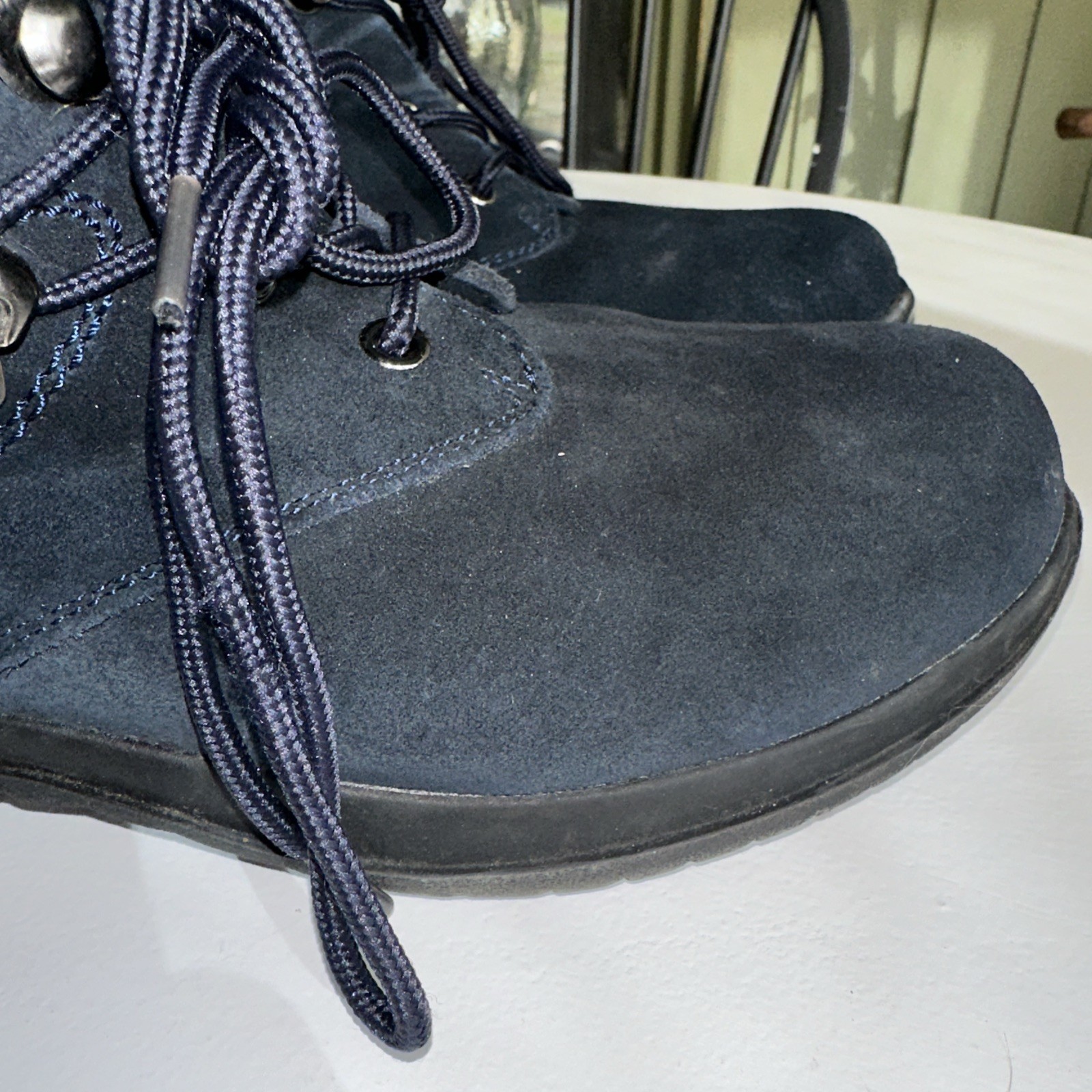 Wanderlust Blue Suede Ankle Hiking Snow Ladies Boots 8.5