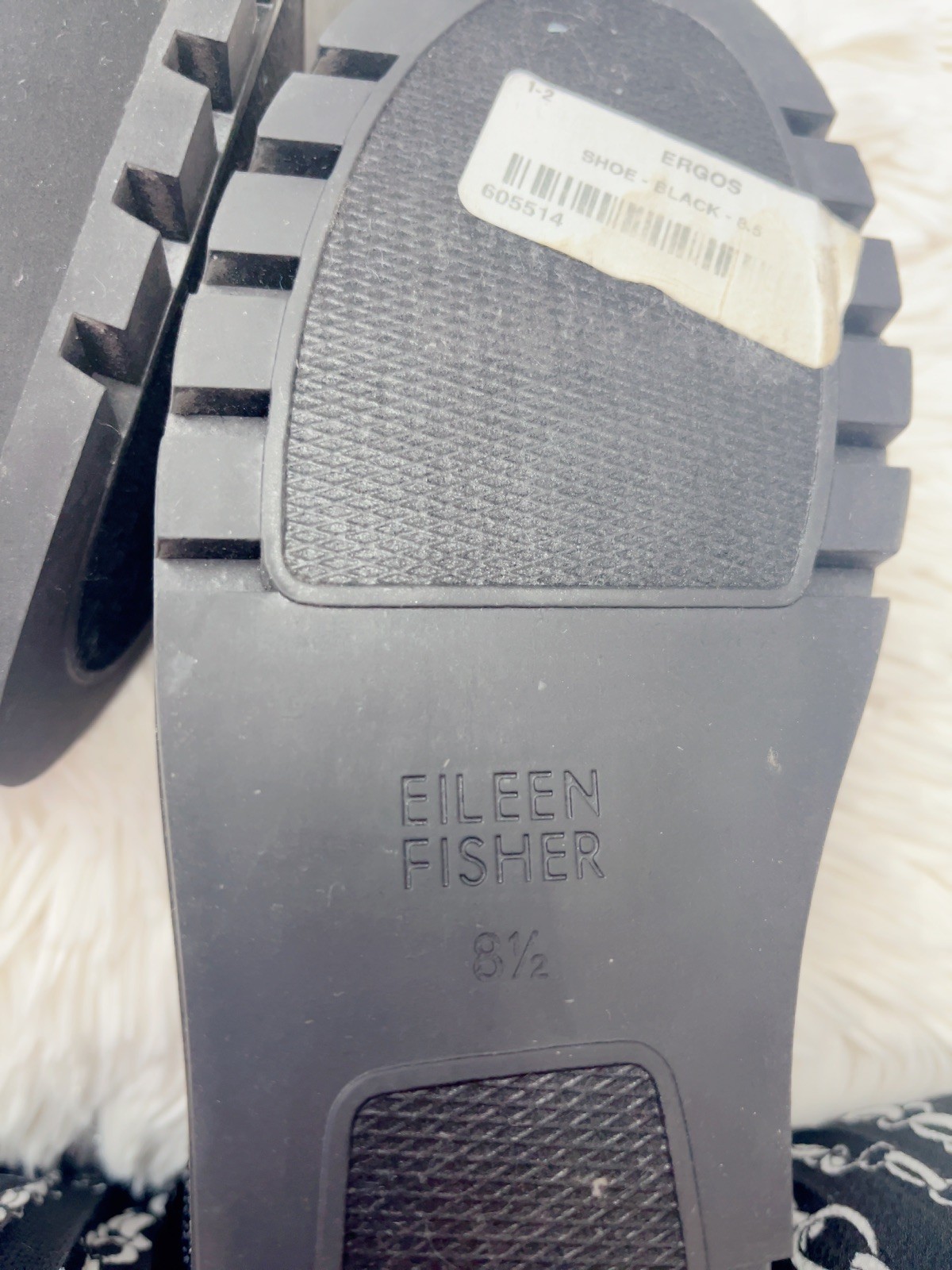 Eileen Fisher Women Ergos Recycled Stretch Knit Platform Loafer Shoes Black 8.5