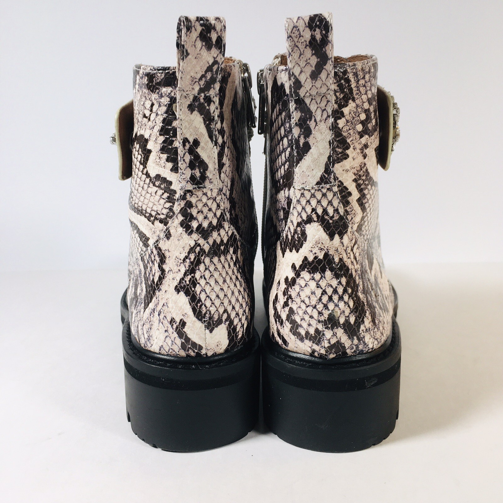 NEW Antonio Melani Embellished Ankle Boots 6M Bling Strap Lug Sole Fairy Grunge