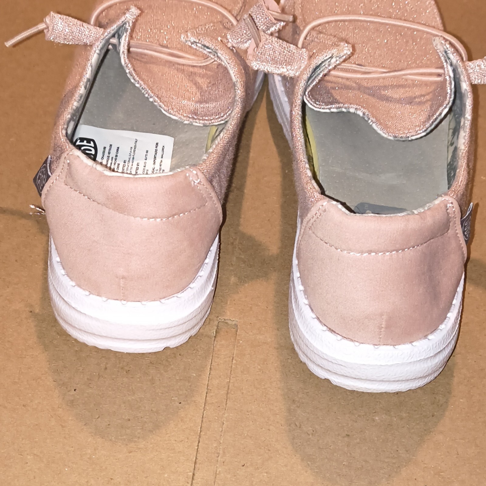 Hey Dude Wendy Sparkling Pink Slip-On Lightweight Knit Fabric Womens 7 EU38