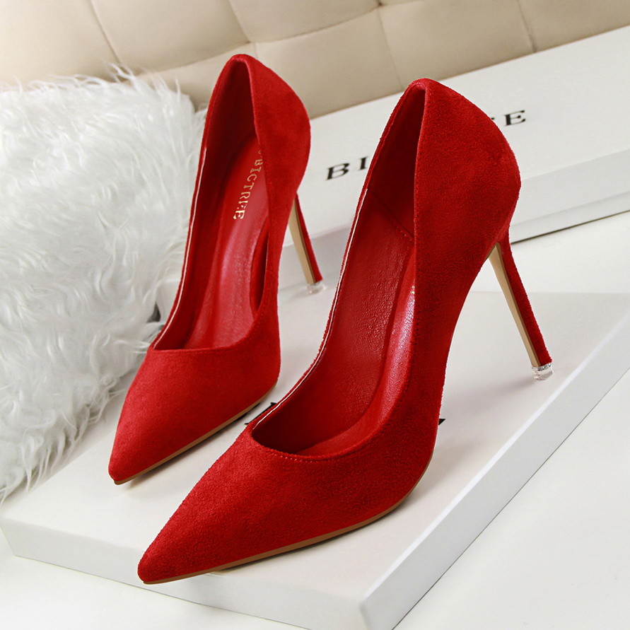 Women’s Pointed Toe Slip on Stiletto High Heeled Classic Party Wedding Pumps