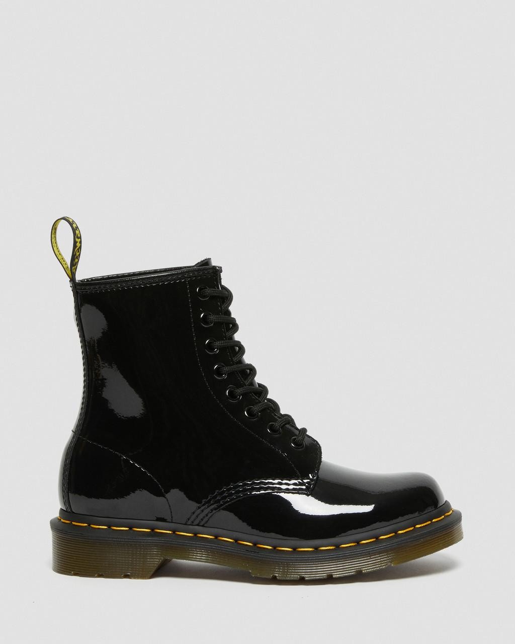 Dr. Martens 1460 Patent Leather Lace Up Classic Boots Black