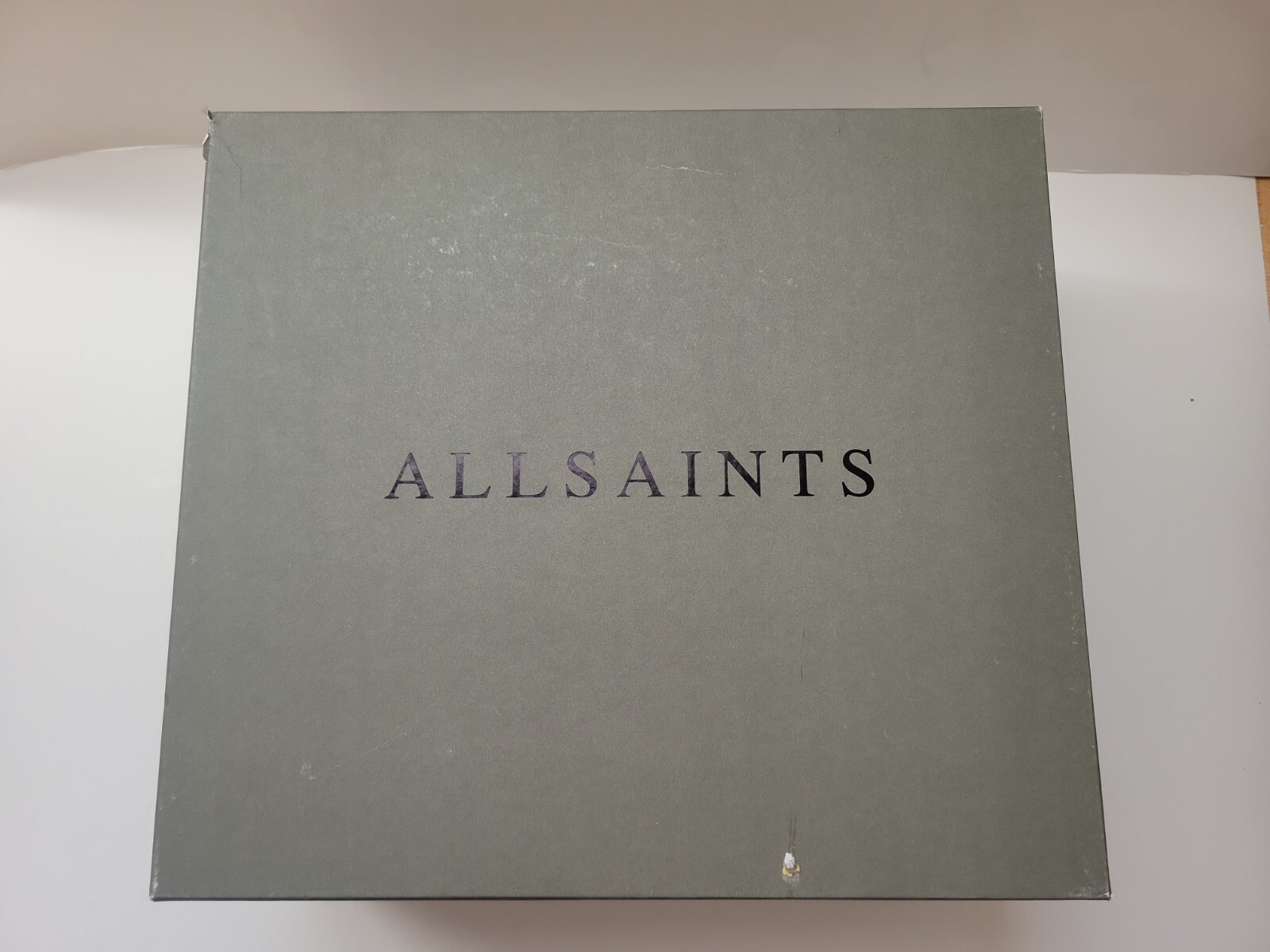 All Saints Dusty Suede Leather Combat Boots Size 36/6 Light Grey New with Box