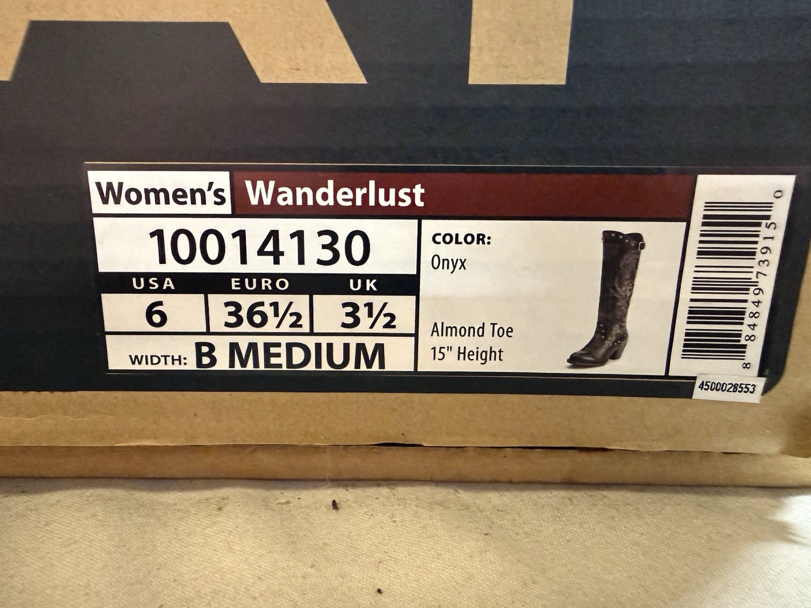 Womens Ariat «Wanderlust» Studded Knee High Boots – Size 6B, Country Western