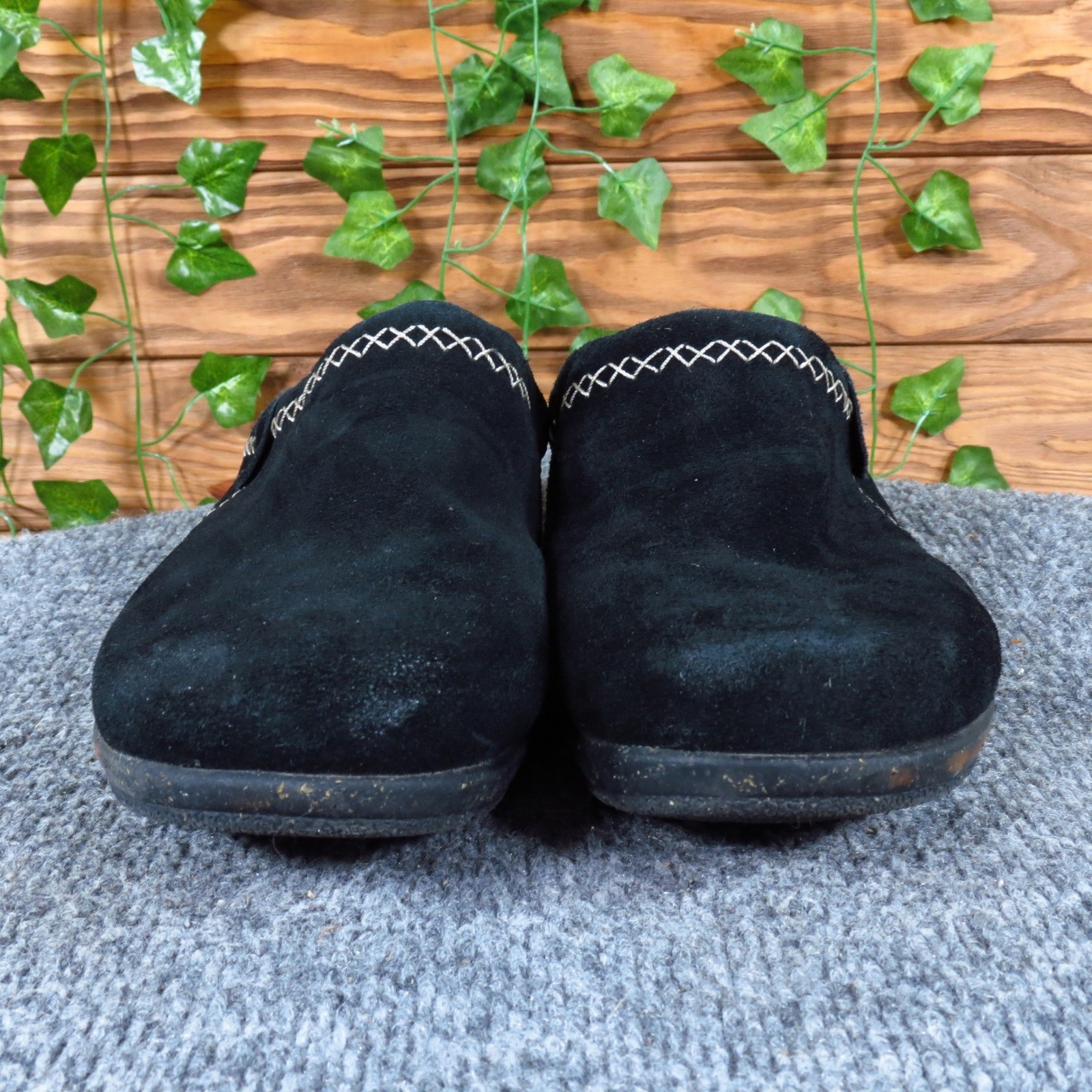 Clarks Roseville Echo Womens Mule Size 8.5 Casual Daily Wear Black Suede Slip On