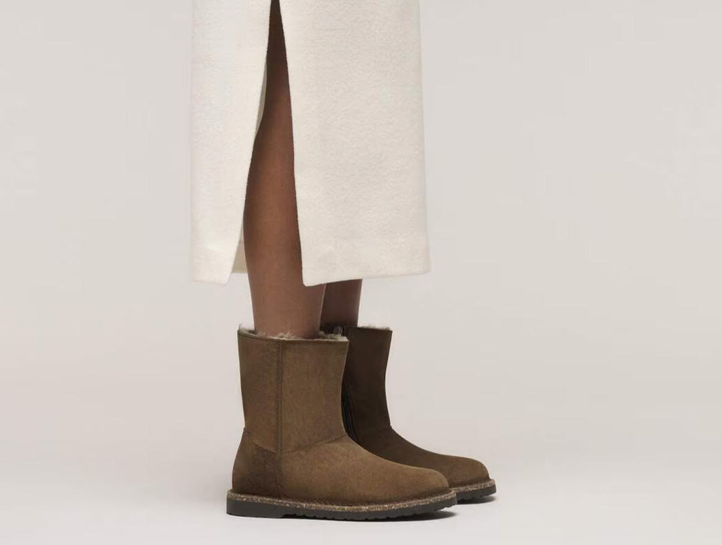 Birkenstock Uppsala Zip Shearling Boots Dark Tea US 9 EUR 40 Regular Wide NWT
