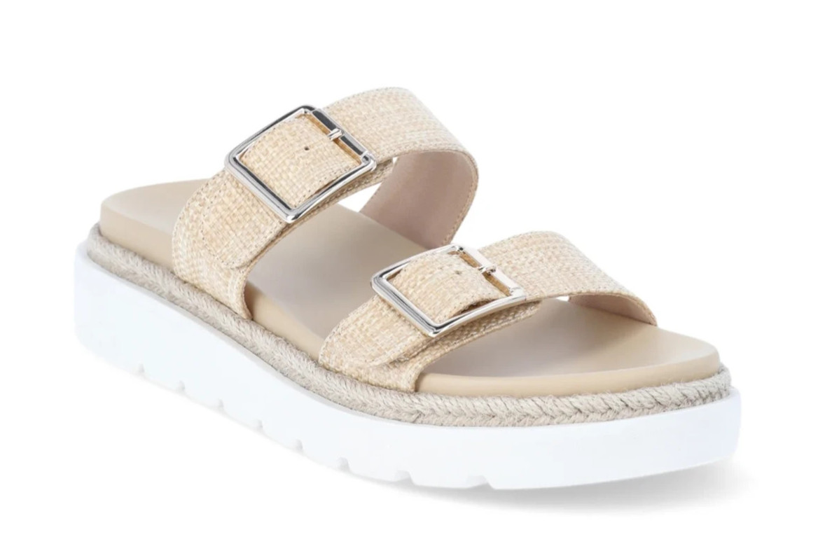 Steve Madden NYC Women’s Platform Sandals, Tan Raffia