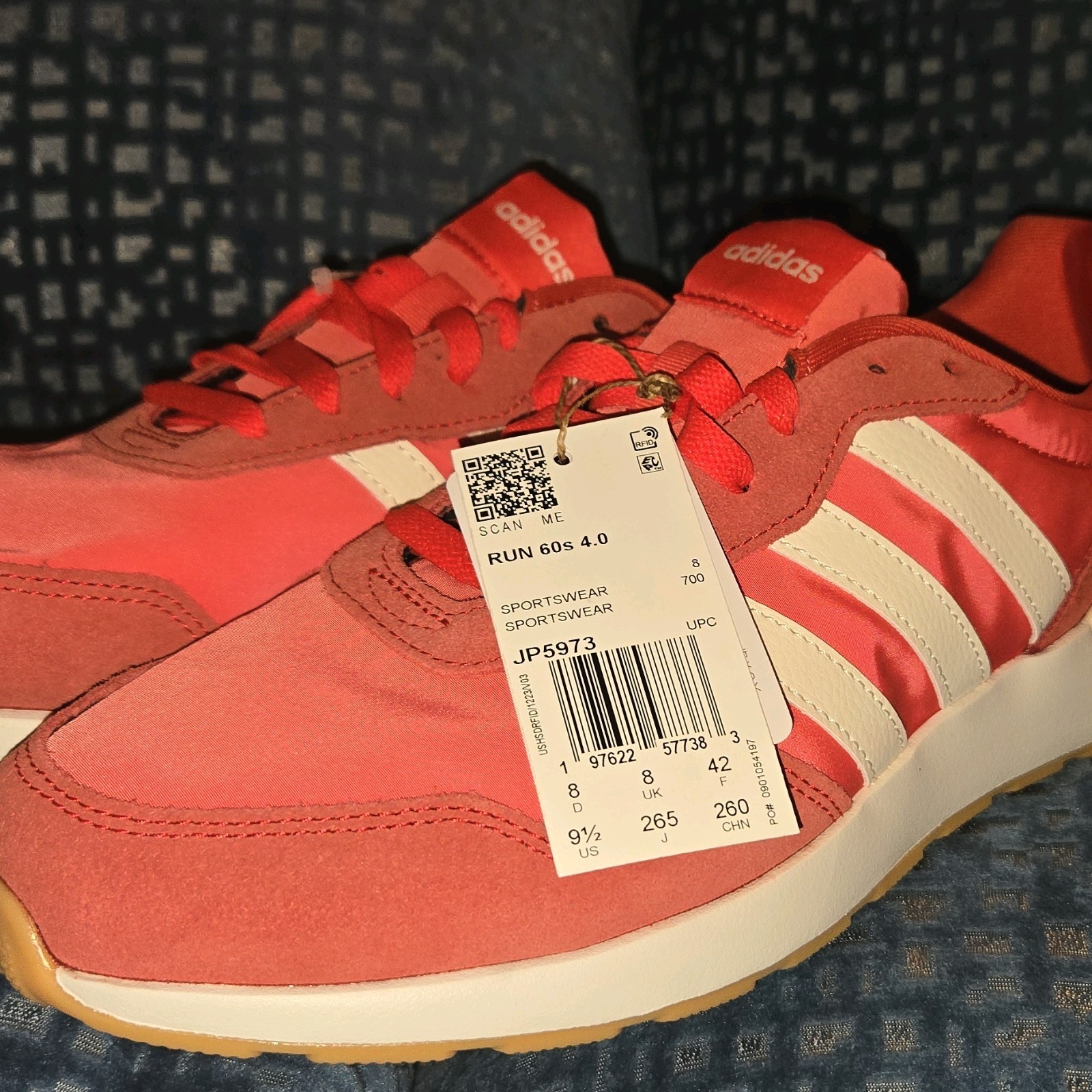 adidas Run 60s 4.0 Red White JP5973 Women’s Sneakers