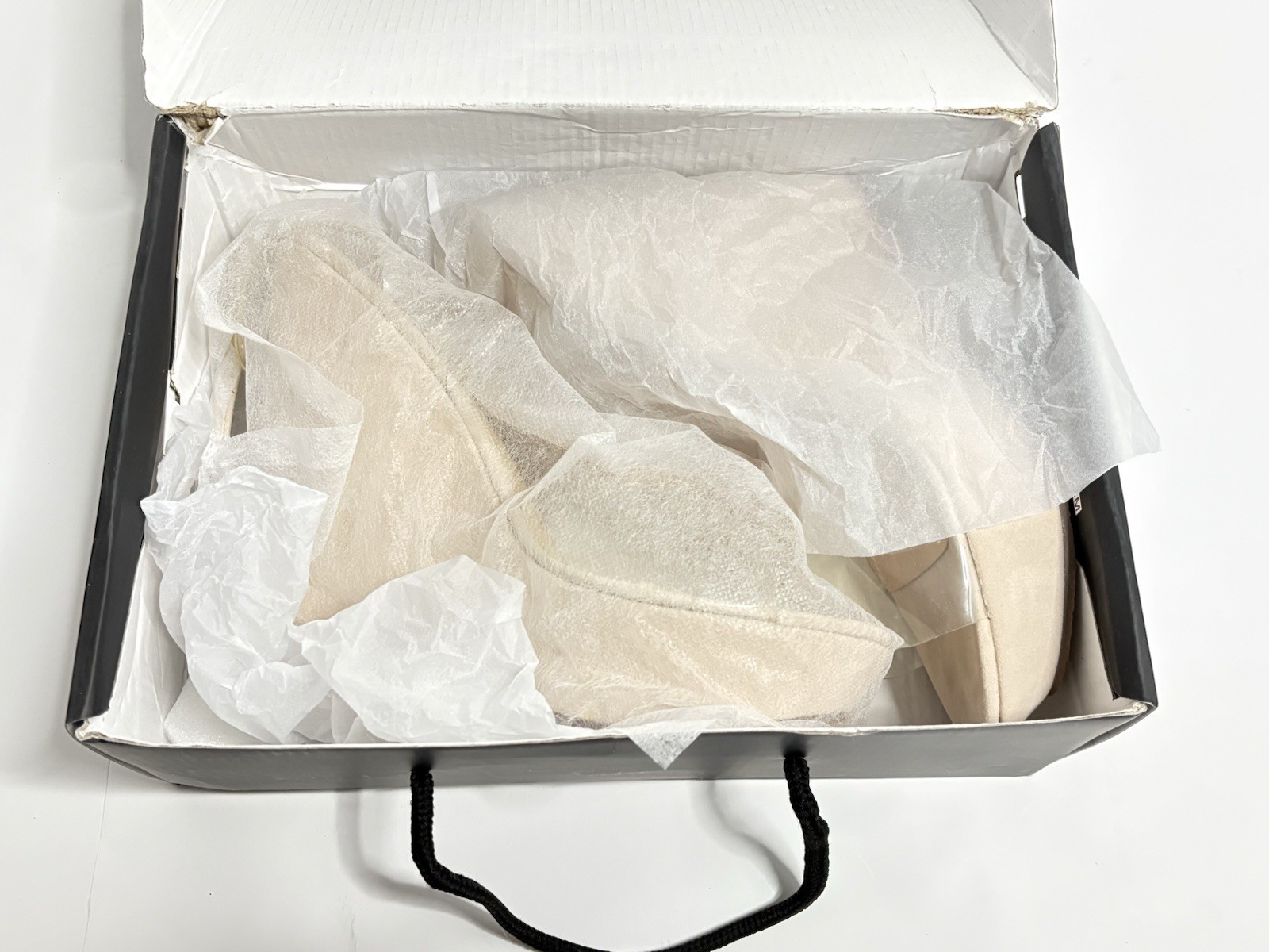 Fashion Nova Nude Clear Strap Wedge Women’s Size 10 Platform Heel NEW w/ box