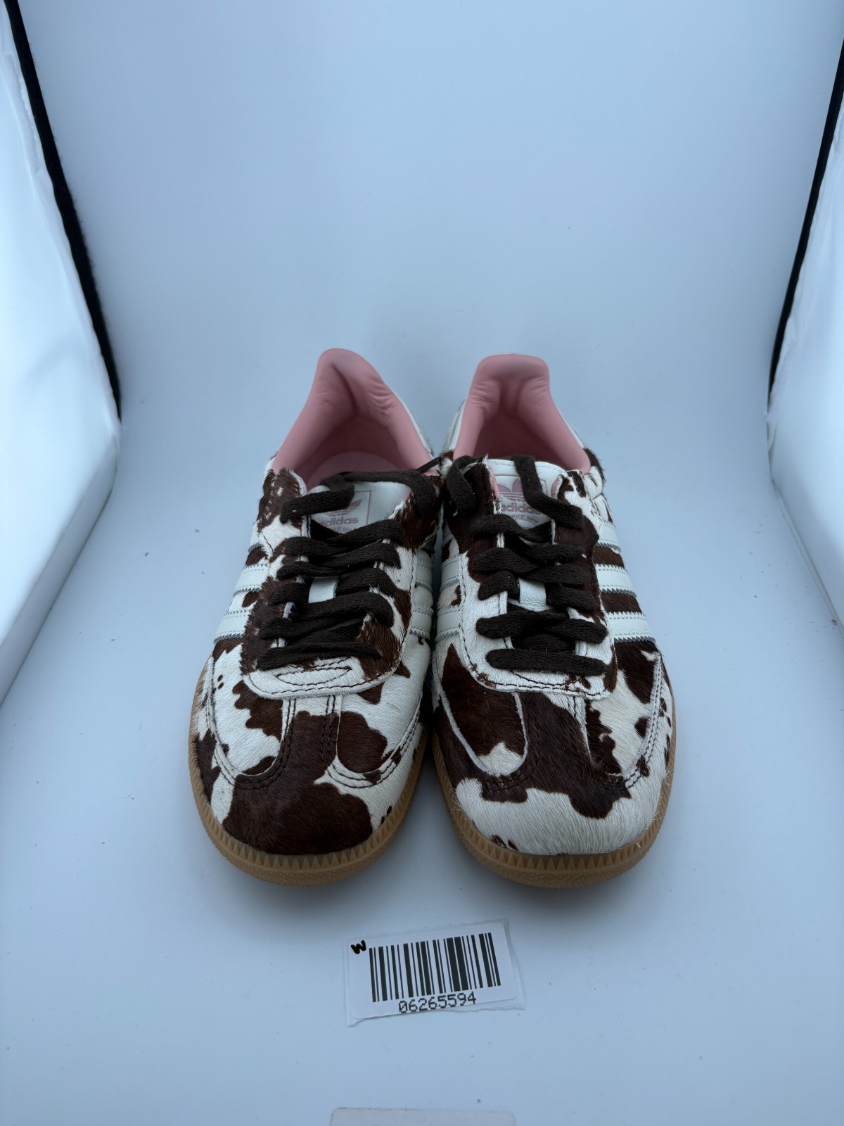 WORN adidas Samba OG Cow Print JR1256 Size 7W NO BOX