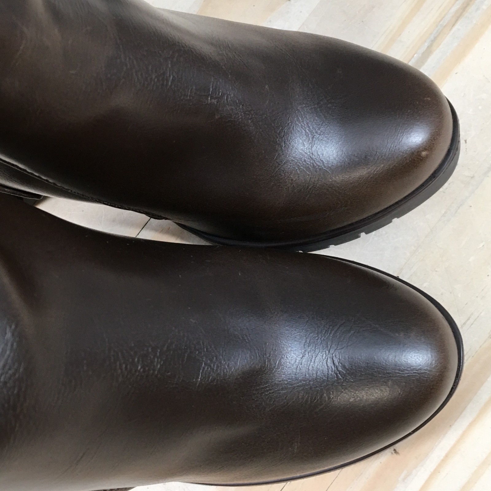 Dorothy Gaynor Boots Womens 23.5 US 6 Ankle Bootie Brown Side Zip Comfort Block