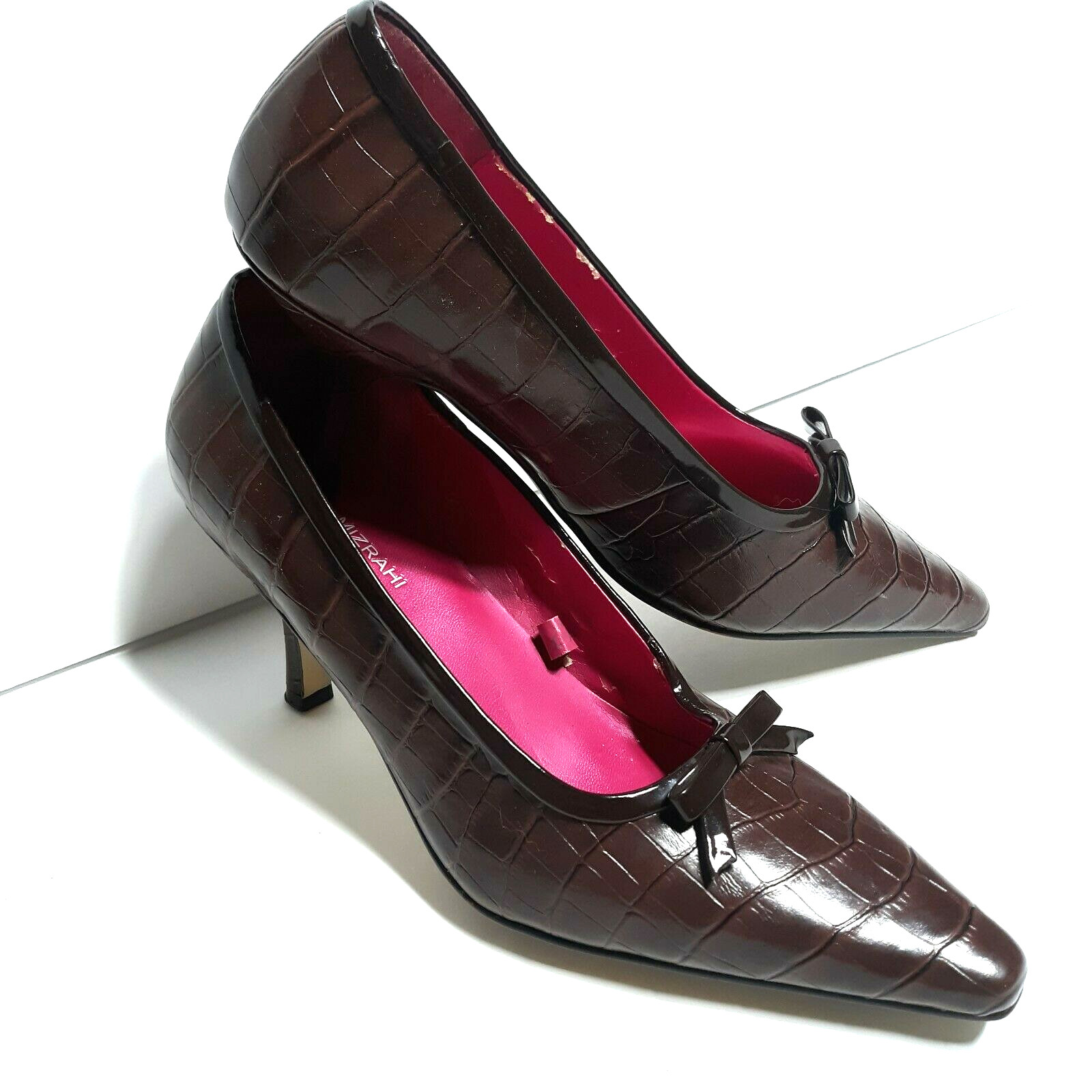 Women’s Isaac Mizrahi For Target Crocodile Skin Print Tall Heels Size 7 shoes