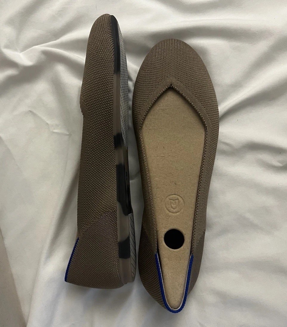 Rothy’s Women’s Knit Ballet Flats Brown Slip On Round Toe US 9 EU 39