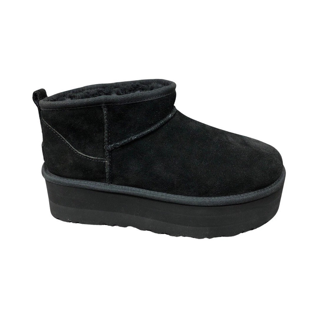 UGG Women’s Classic Ultra Mini Platform Black Boots 1135092 Size 9