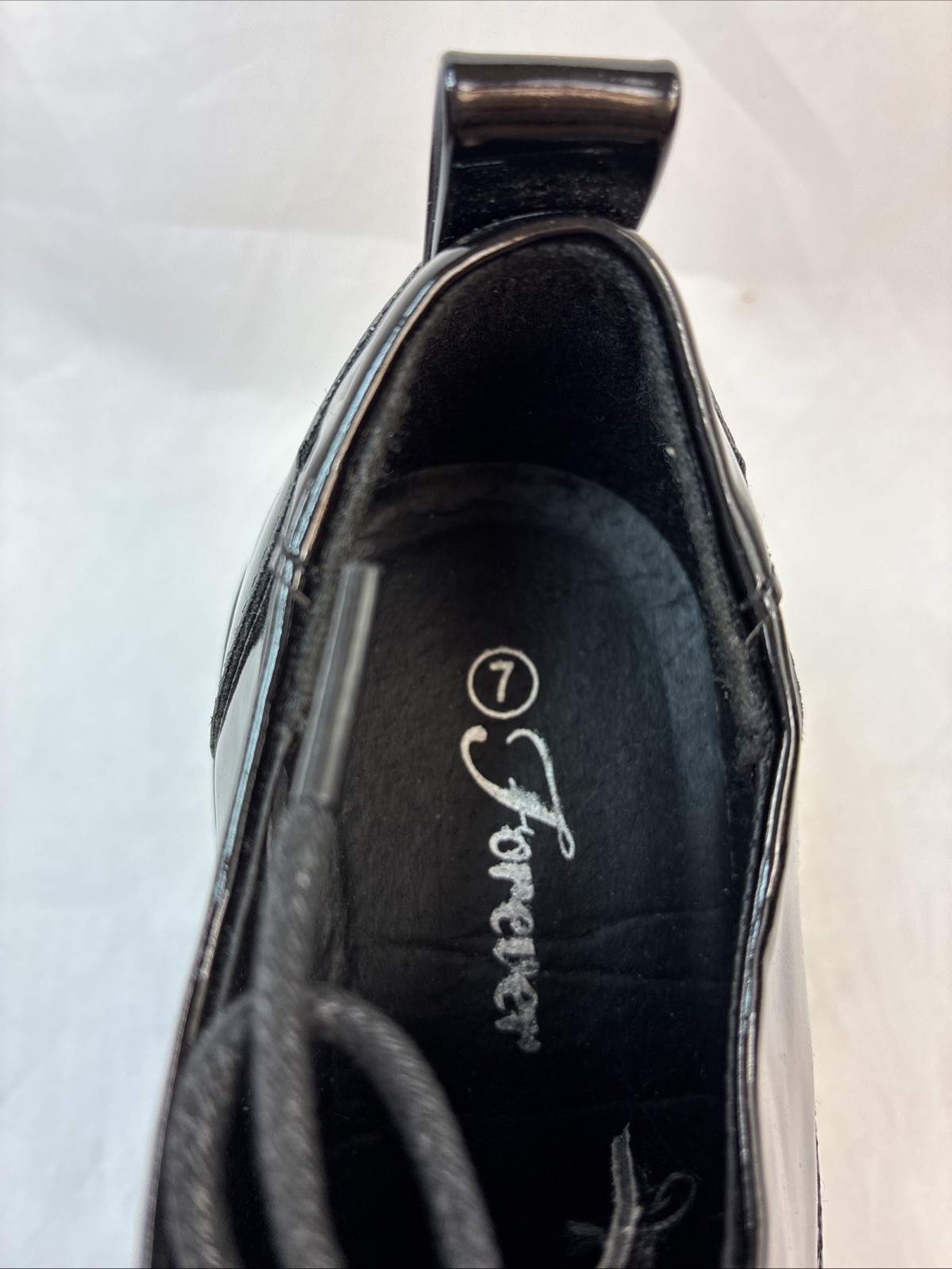 FOREVER STATE-PATENT-OXFORD CHUNKY PLATFORM 4″ Hi-Chunky Block Heel Women PUMPS
