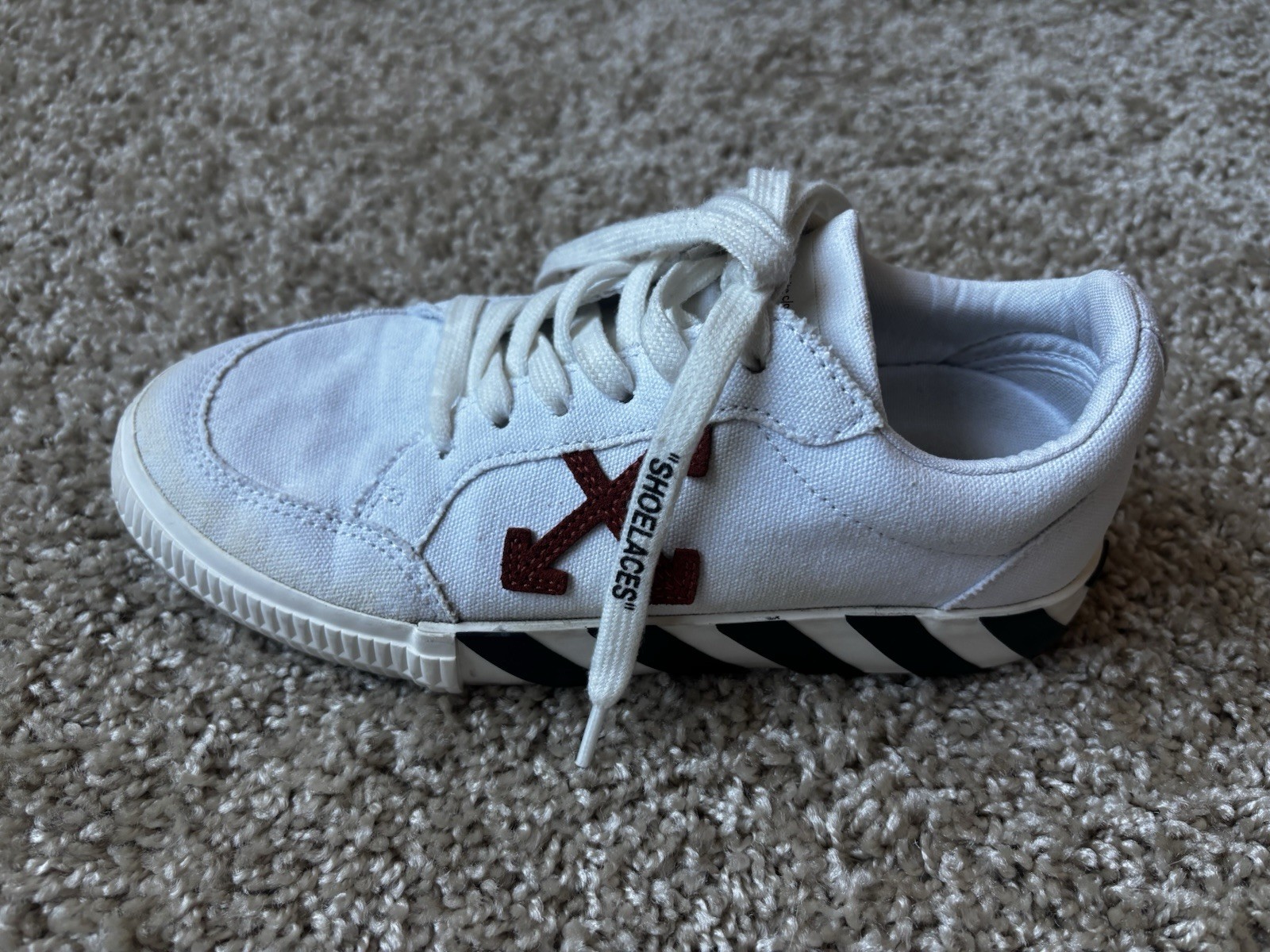 Off-White White Canvas Vulcanized Sneakers