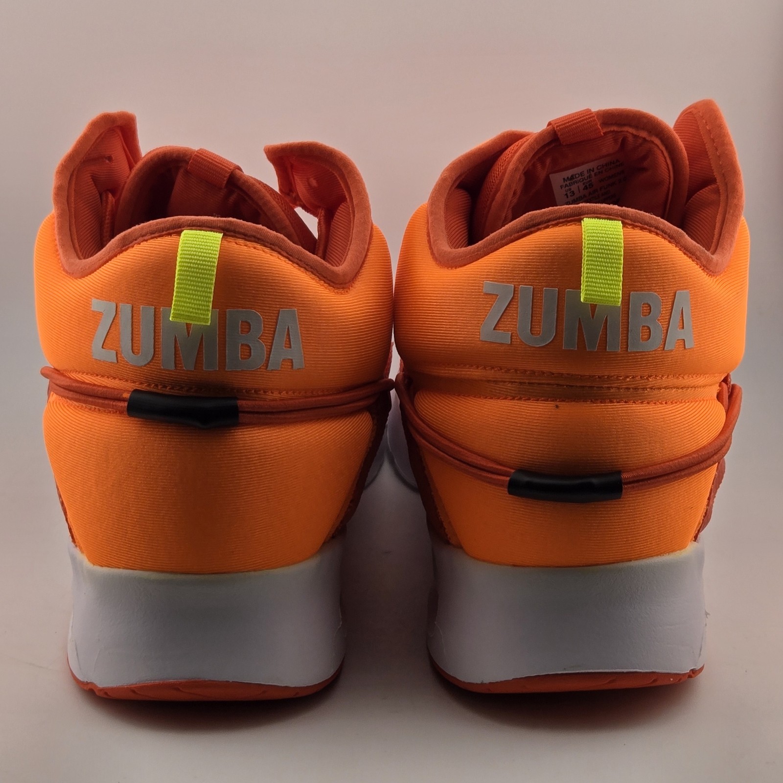 Zumba Air Funk 2.0 Mid Top Orange Mesh Dance Fitness Shoes Womens Size 13