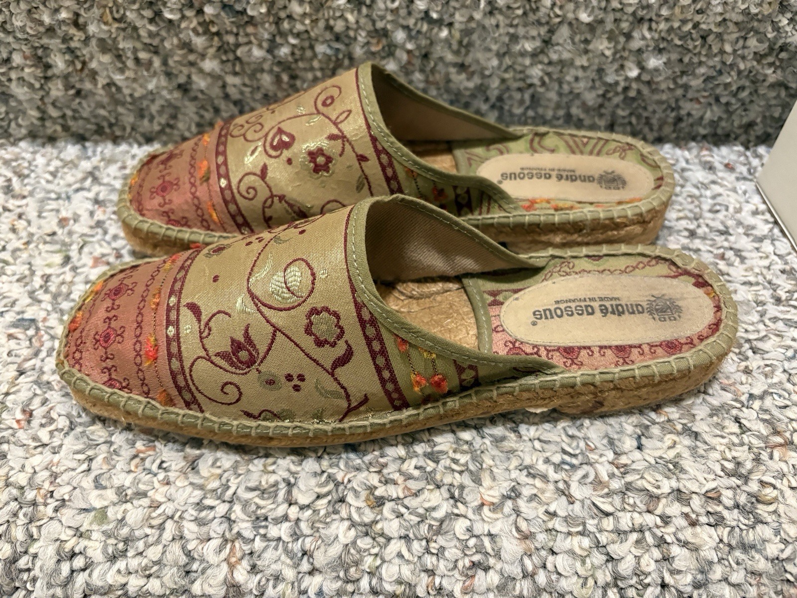 Andre Assous Tatiana Shoes Boho Women’s Size 7 Slip On With Box Colorful