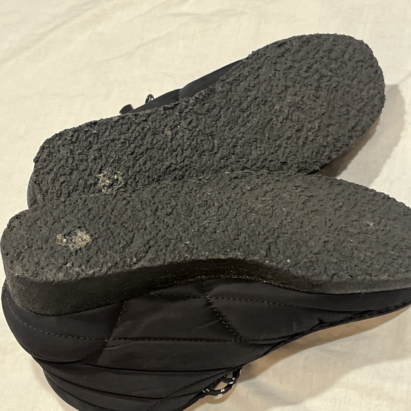 Clarks Originals Wallabee Quilted Nylon Ankle Boots Women’s 8 Black Toggle Crepe